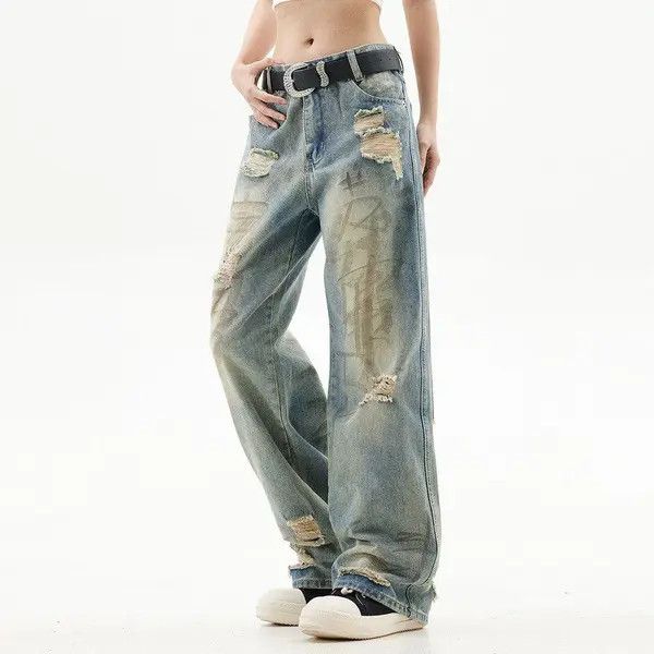 VIBE Distressed Blue Denim Jeans Size US 30 / EU 46 - 5 Thumbnail