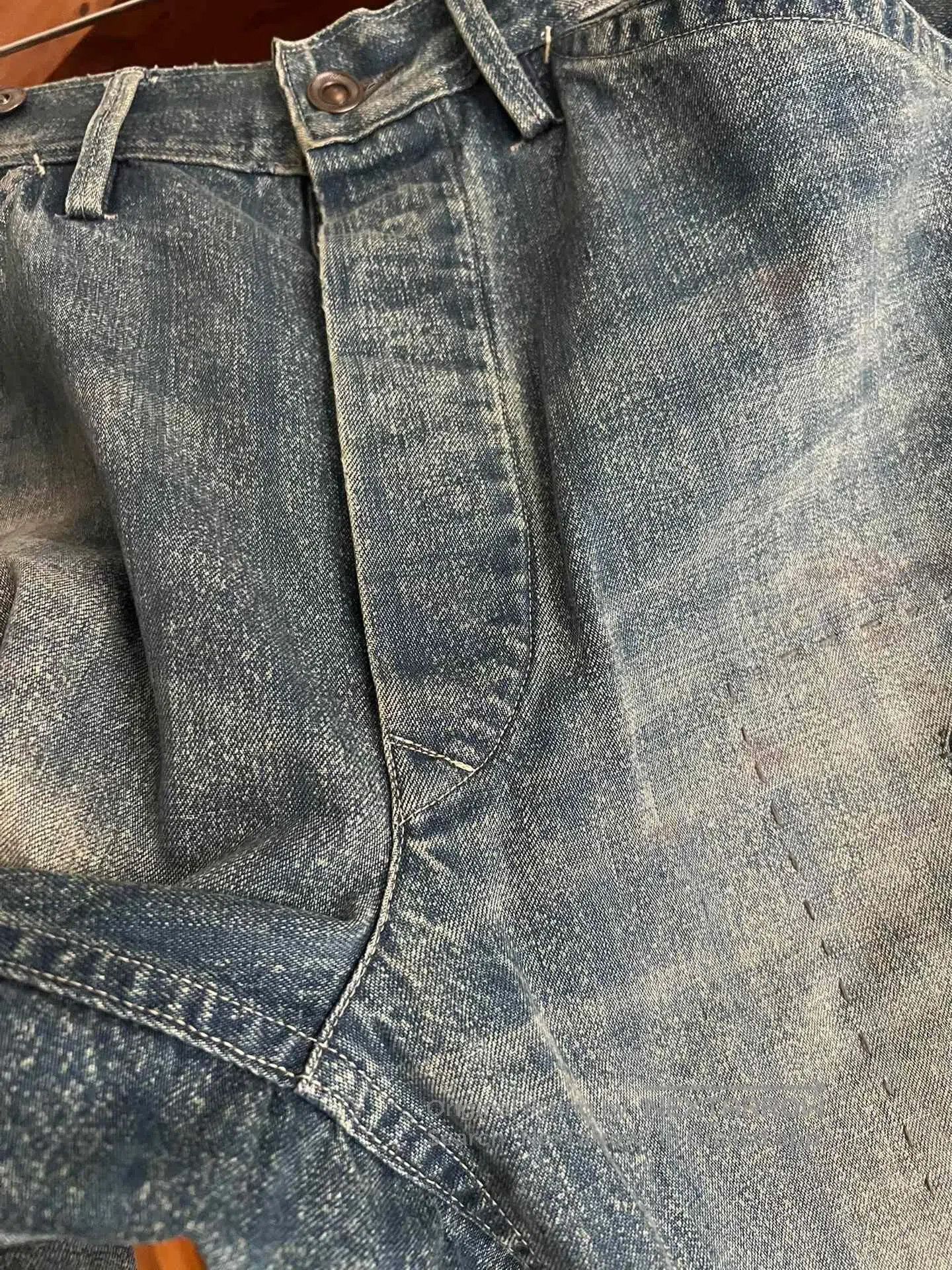 RRL Ralph Lauren RRL Double RL Washed Distressed Suspender Work Pants. Size US 32 / EU 48 - 7 Thumbnail