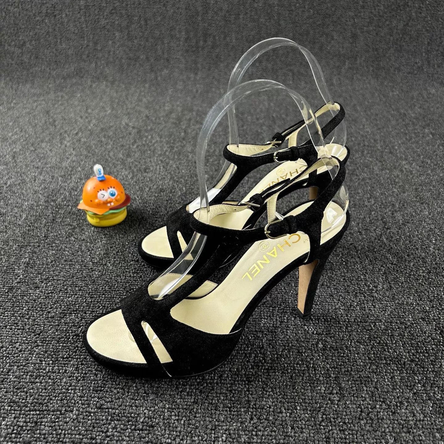 Chanel Chanel Black Suede High Heels Women's 36.5 Size US 6 / IT 36 - 1 Thumbnail
