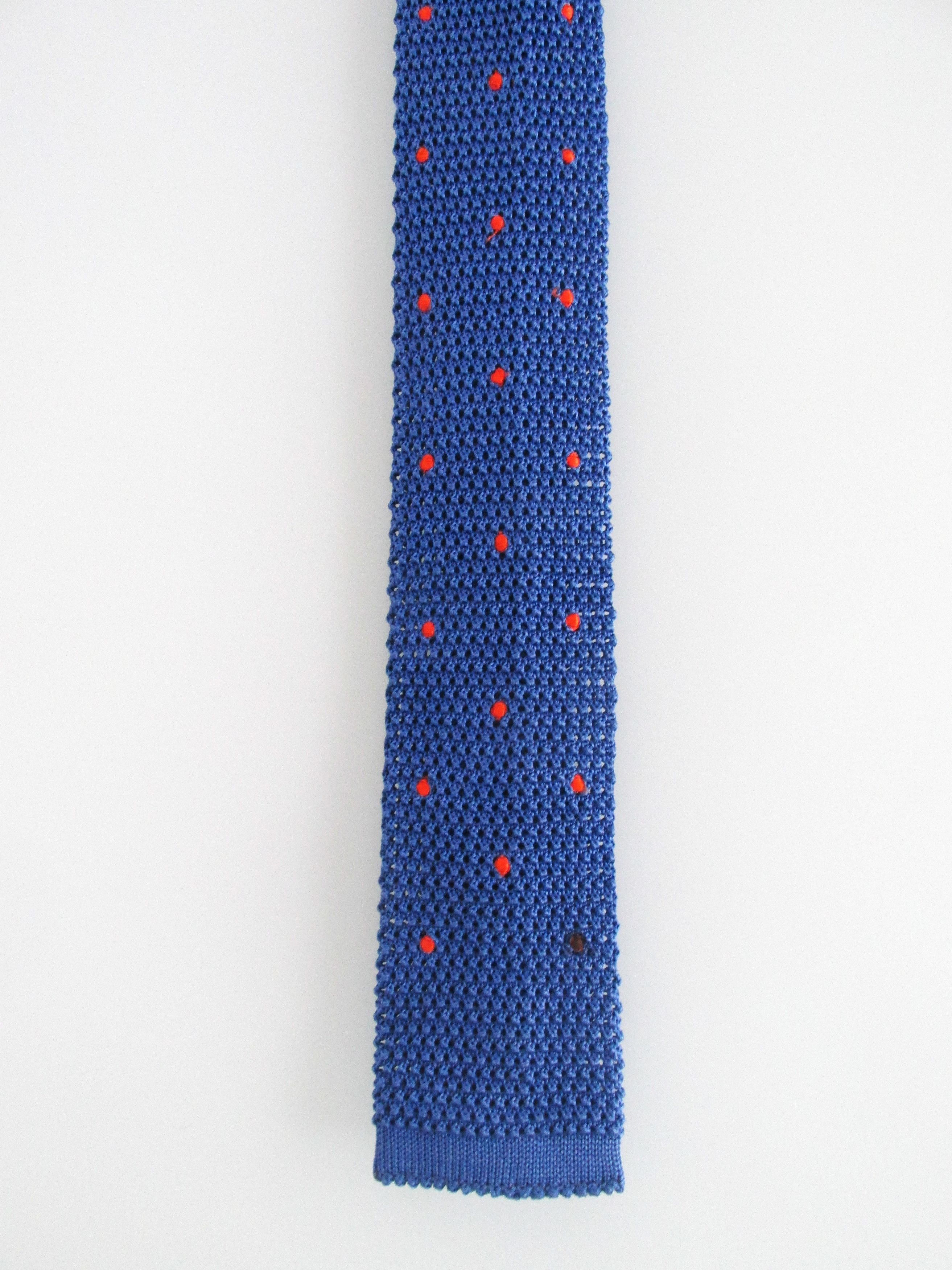 Other Bella Collezioni Flat/Square Bottom Men's Crotched Knit Tie Size ONE SIZE - 2 Thumbnail