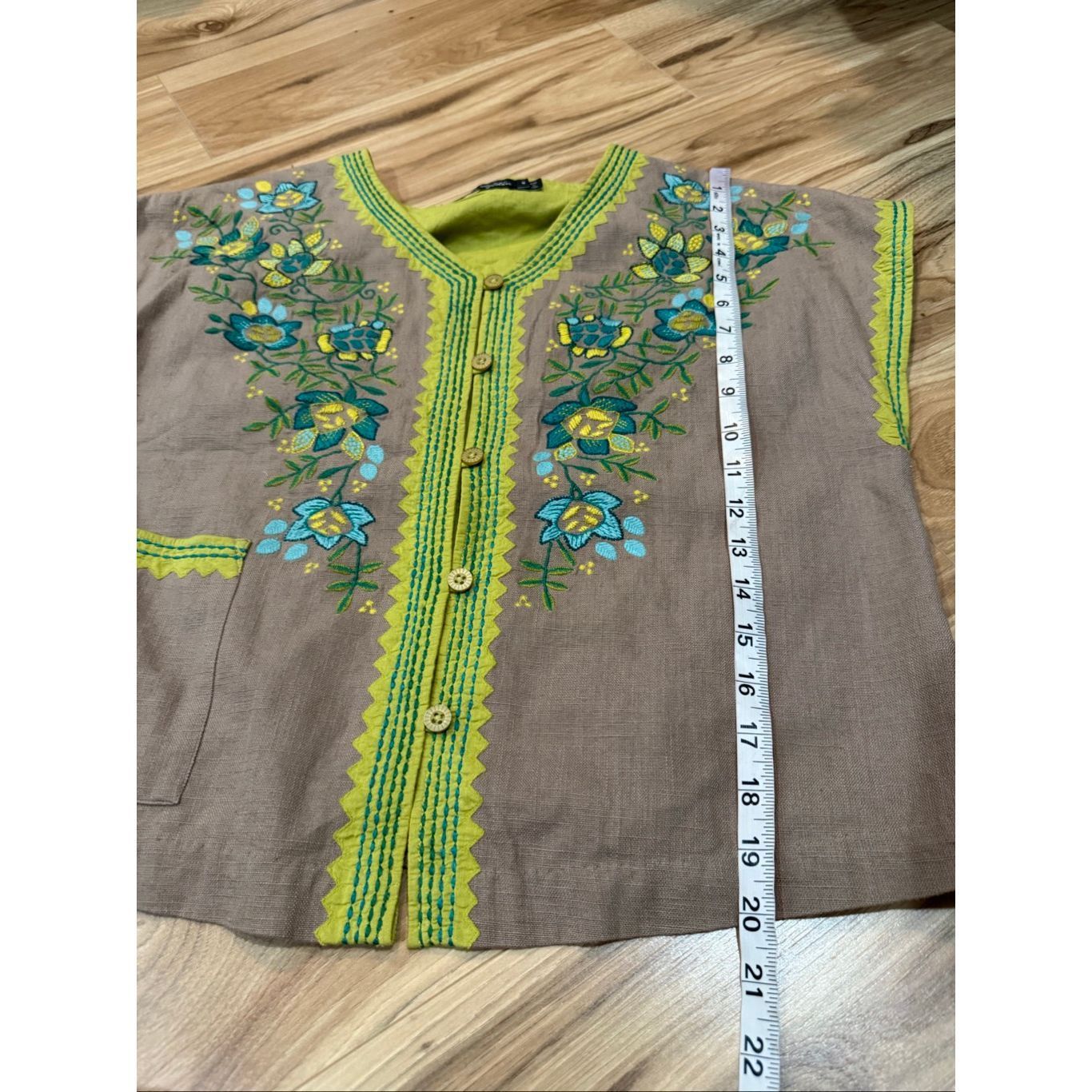 Guru Gudrun Sjoden embroidered vest size Medium Size M / US 6-8 / IT 42-44 - 7 Thumbnail