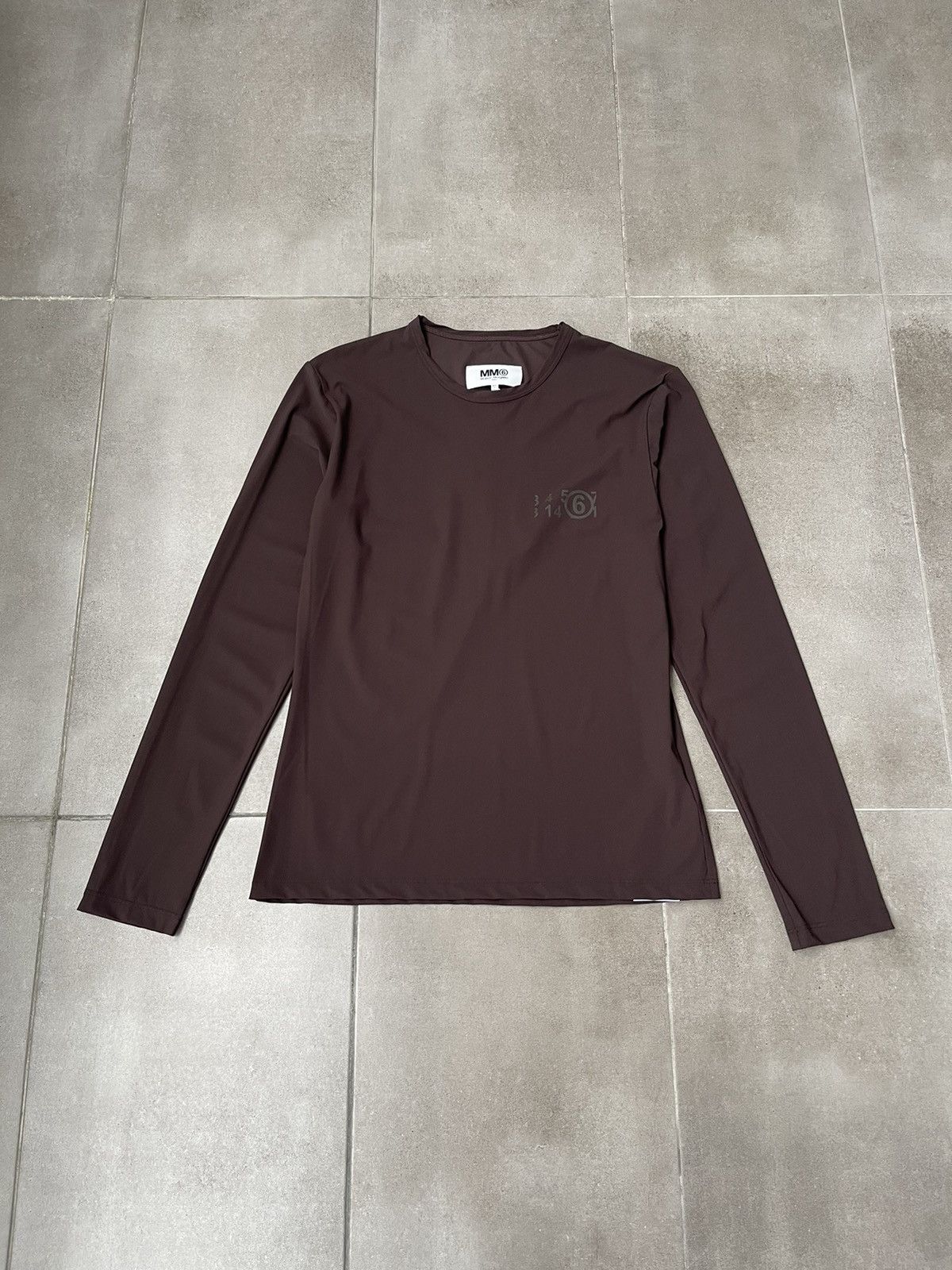 Maison Margiela !DS! SS23 Maison Margiela Printed Logo Chocolate Long Sleeve Size US M / EU 48-50 / 2 - 10 Thumbnail