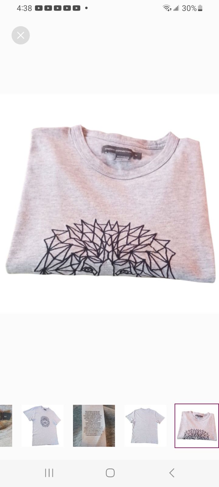 French Connection French Connection Lion Astrology Graphic Tee-Shirt Size US M / EU 48-50 / 2 - 2 Thumbnail