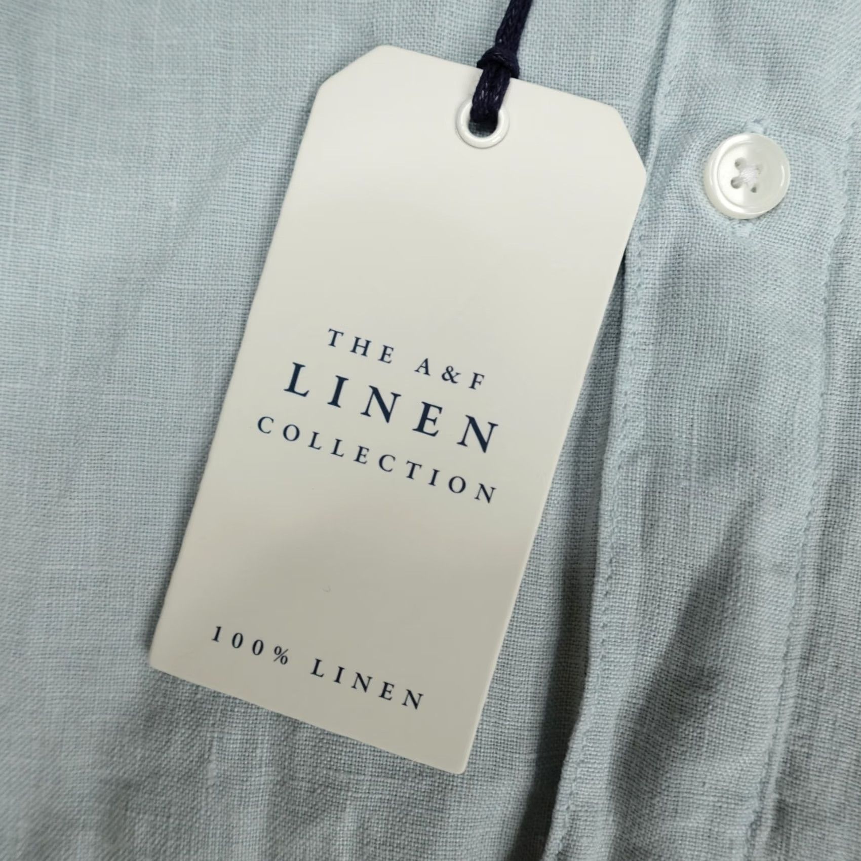 Abercrombie & Fitch Abercrombie & Fitch Mens Shirt 2XLT Blue Linen Button Down NEW Size US XXL / EU 58 / 5 - 3 Thumbnail