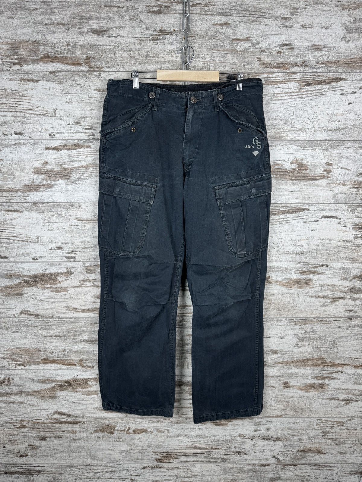 G-Star × Vintage Mens Vintage Distressed G Star Raw cargo pants jeans denim Size US 36 / EU 52 - 2 Thumbnail