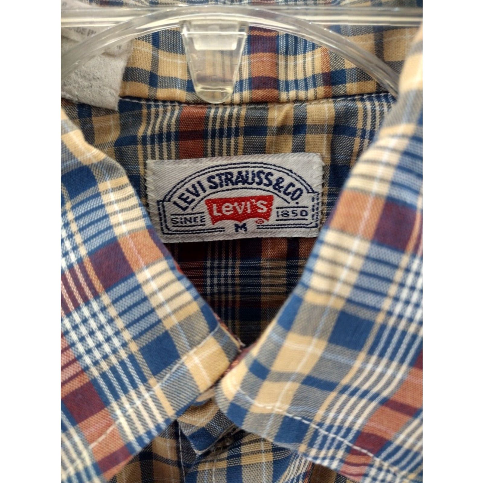 Levi's Vintage Levi Strauss Mens Medium Long Sleeve Plaid Cowboy Western Shirt Size US M / EU 48-50 / 2 - 4 Thumbnail