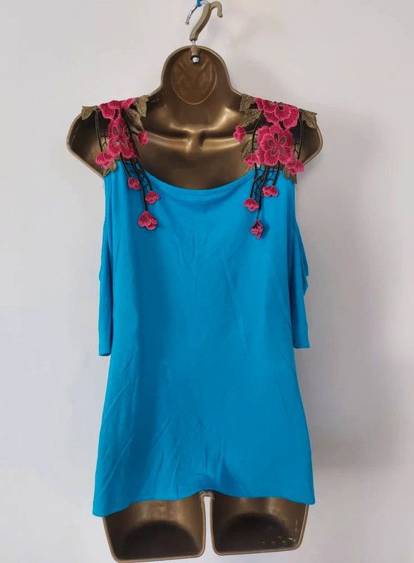 Vintage Sheilay Vintage style cold shoulders top XL Size XL / US 12-14 / IT 48-50 - 4 Thumbnail