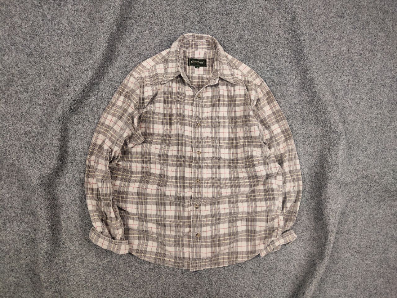 Vintage Eddie Bauer Usa Japan Design Corduroy Check Shirt, Men’s (Size Small)