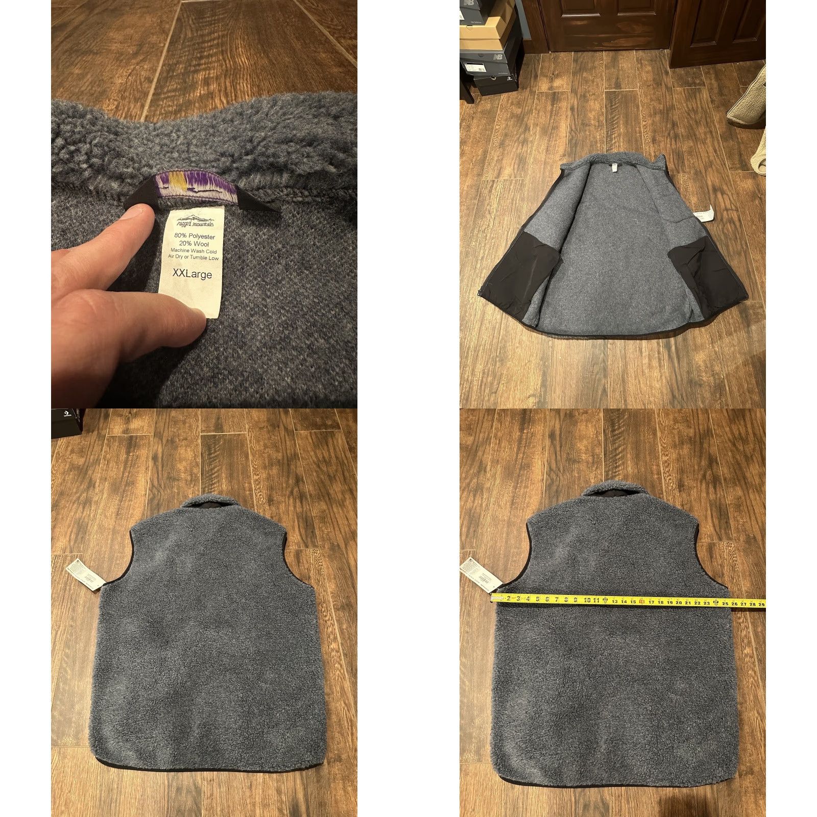 Vintage NWT Ragged Mountain Deep Pile Fleece Vest Mens 2XL Made In USA BLUE GRAY Vest Mens 2XL Blue Grey USA Synchilla Vintage Logo Navy? Size US XXL / EU 58 / 5 - 8 Thumbnail