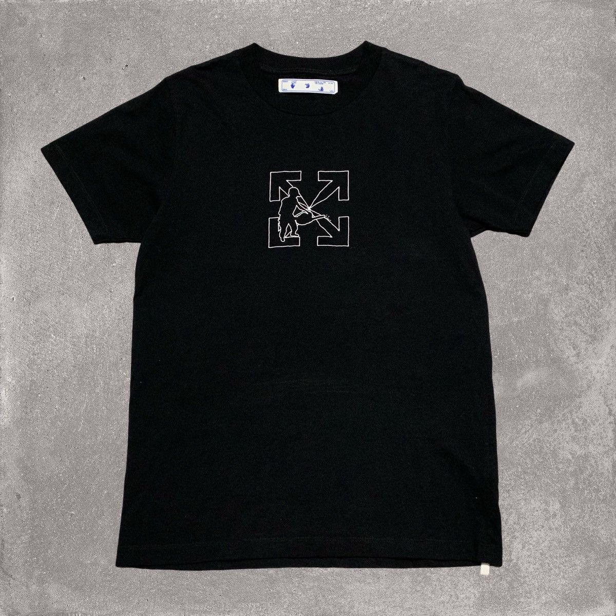 Off-White Off White Medium Worker Arrows Black Tee Virgil Abloh Size US M / EU 48-50 / 2 - 1 Thumbnail