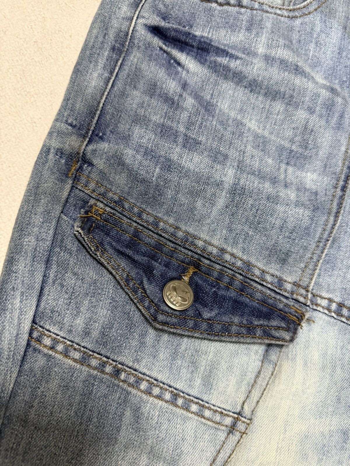 Japanese Brand × No Fear SICK🚨 No Fear Jeans Denim Pants Baggy Straight Wash Rap 90s Size US 36 / EU 52 - 5 Thumbnail