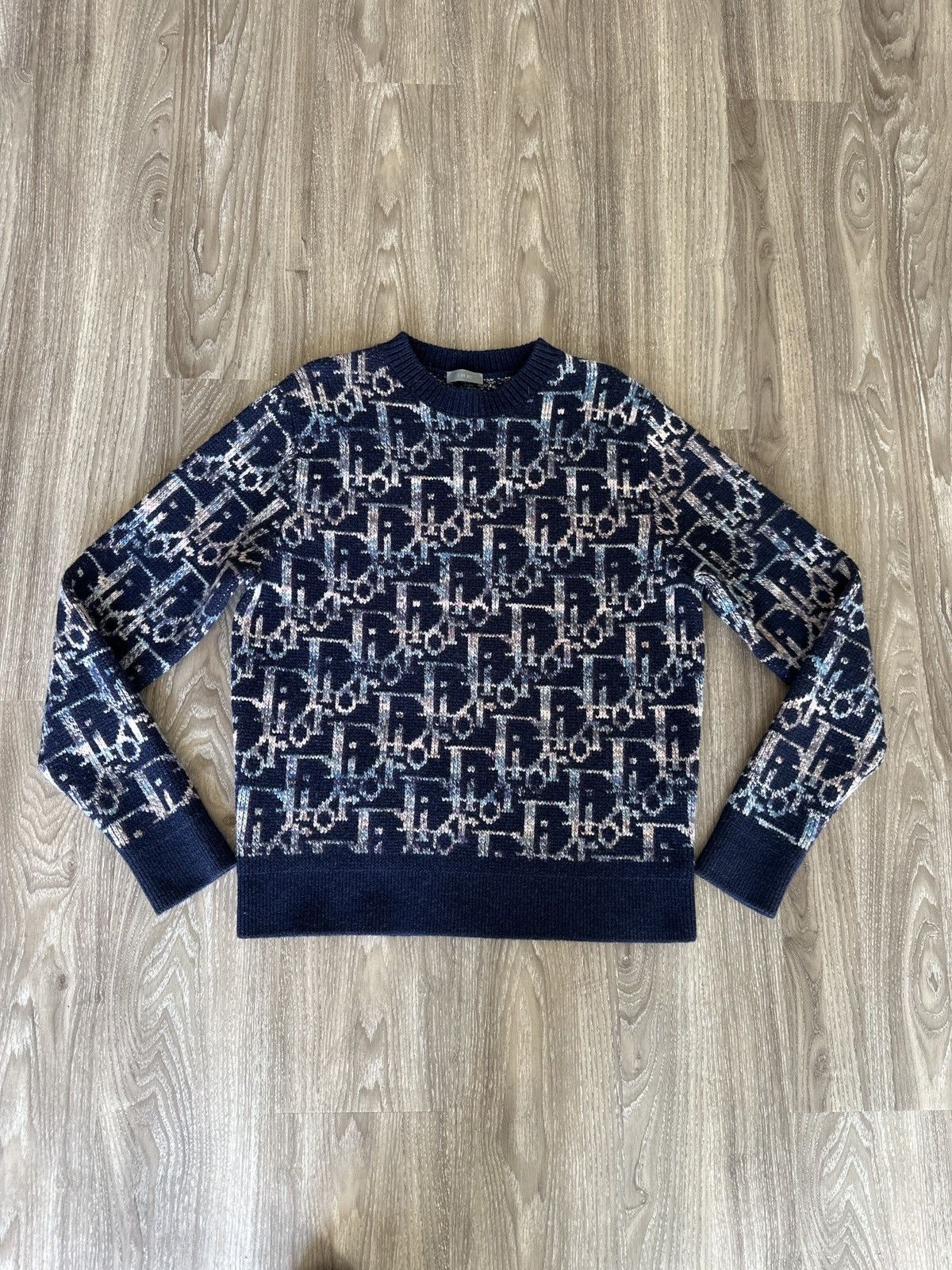 Christian Dior Monsieur × Dior Christian Dior Wool Knit Monogram Pullover Crew Neck Size US S / EU 44-46 / 1 - 1 Thumbnail