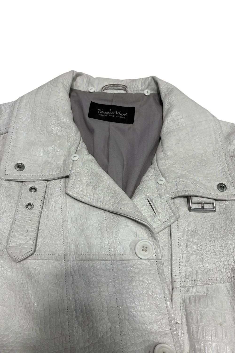 Tornado Mart Tornado Mart embossed lambskin leather trench coat Size US M / EU 48-50 / 2 - 4 Thumbnail