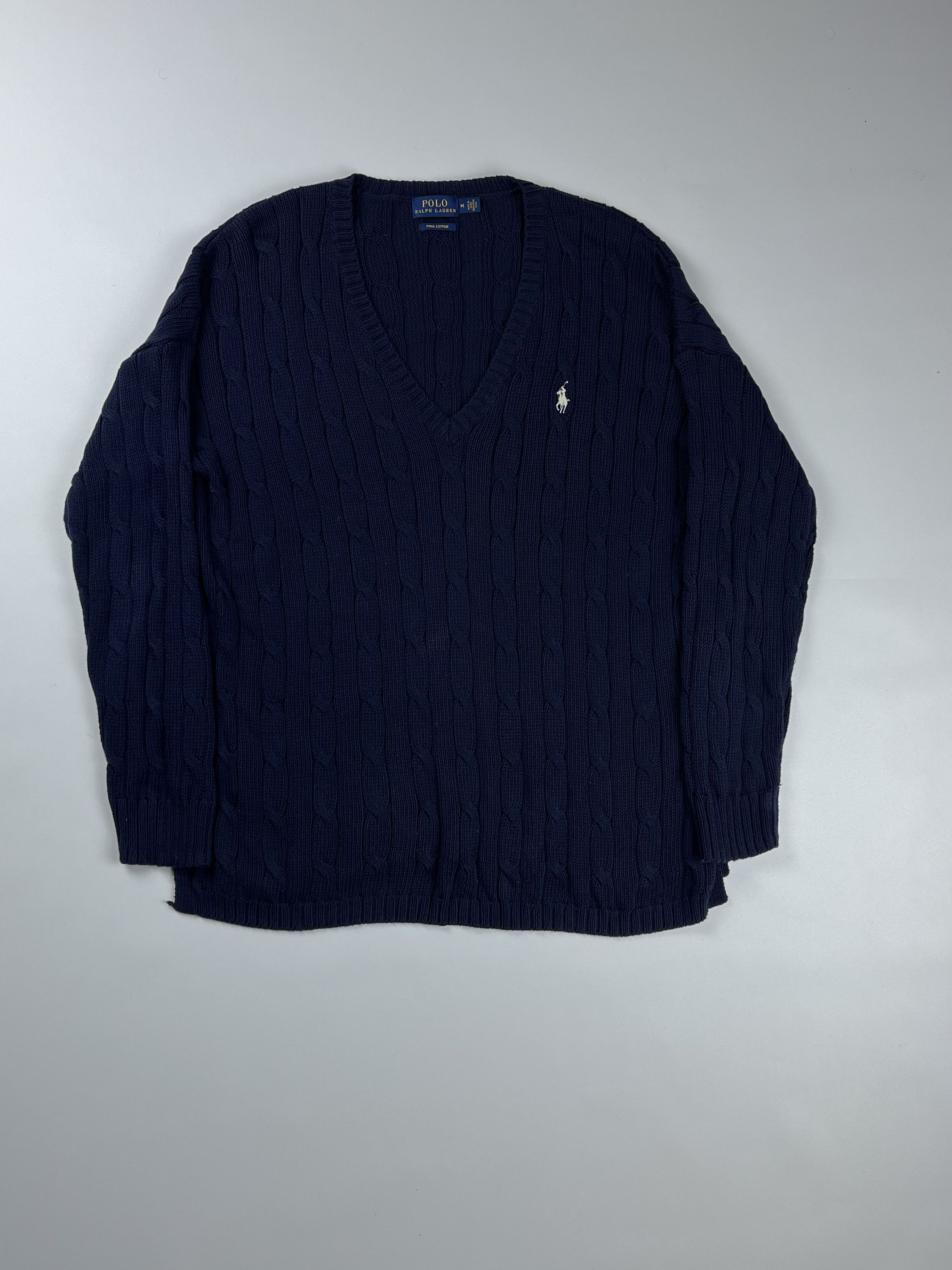 Polo Ralph Lauren × Vintage Ralph Lauren Navy Blue Knit Sweater Size M / US 6-8 / IT 42-44 - 1 Thumbnail