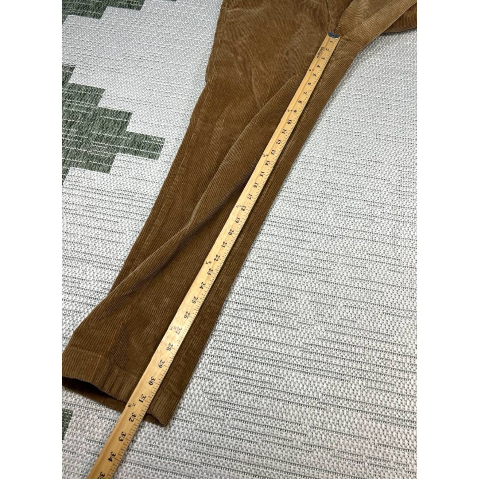 Brooks Brothers Brooks Brothers Clark Corduroy Pants Mens 33 Brown Stretch Mid Rise Straight Leg Size US 33 - 3 Thumbnail