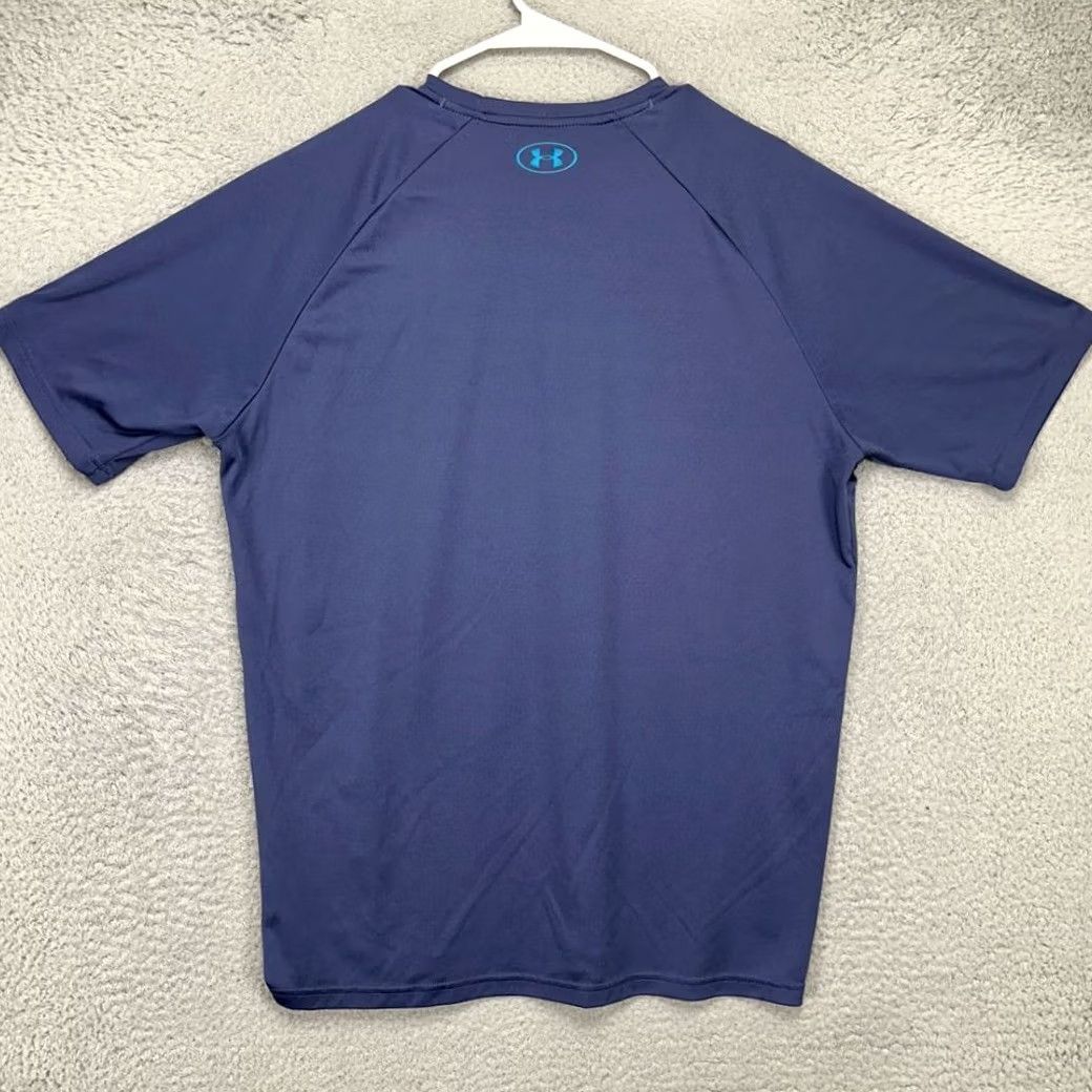 Under Armour Under Armour T-Shirt Adult Large Heat Gear Navy Loose Workout Exercise Tee Mens Size US L / EU 52-54 / 3 - 3 Thumbnail