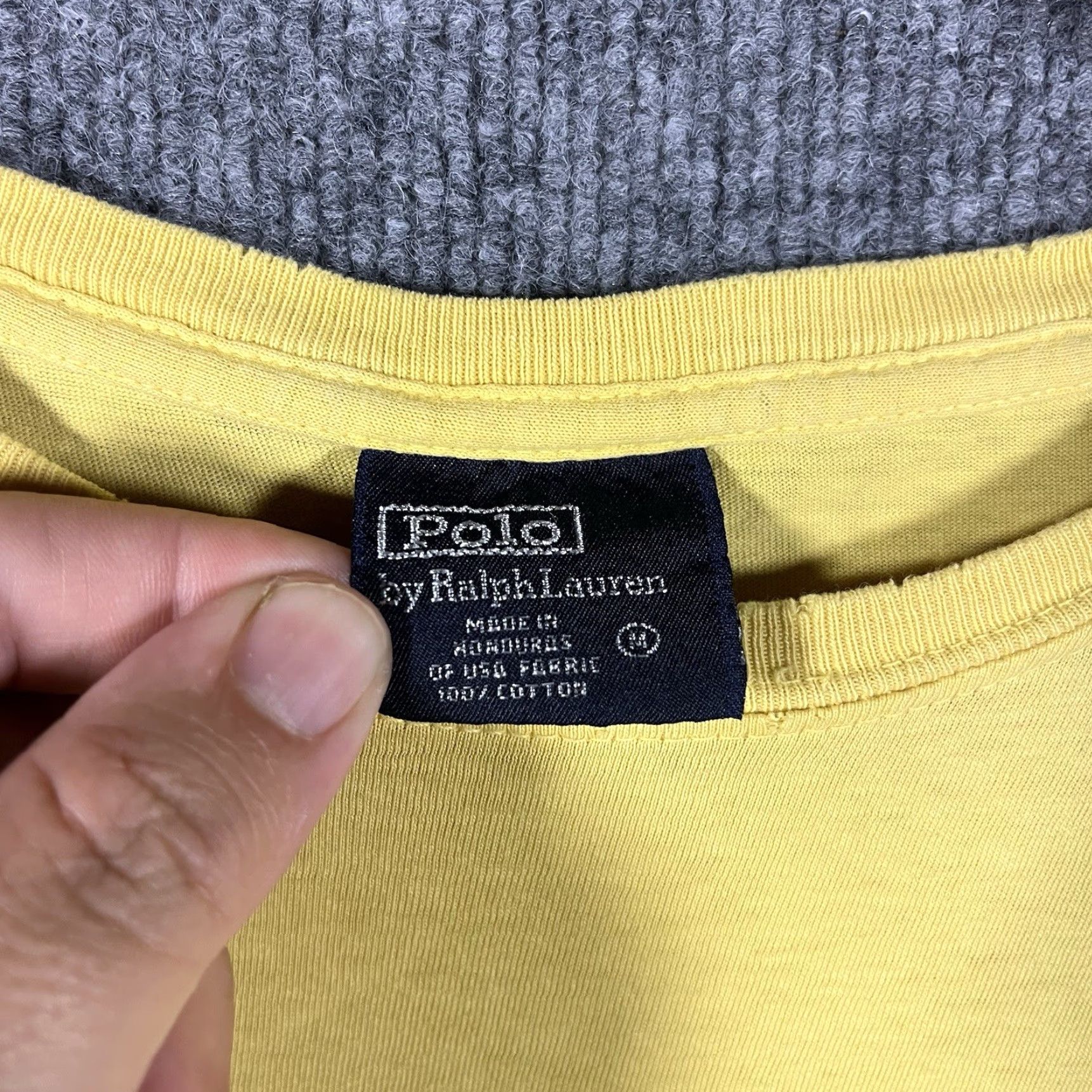Polo Ralph Lauren VINTAGE Polo Ralph Lauren 90s Yellow Pony T Shirt Mens M 100% Cotton Short Sleeve Crew Neck Size US M / EU 48-50 / 2 - 3 Thumbnail