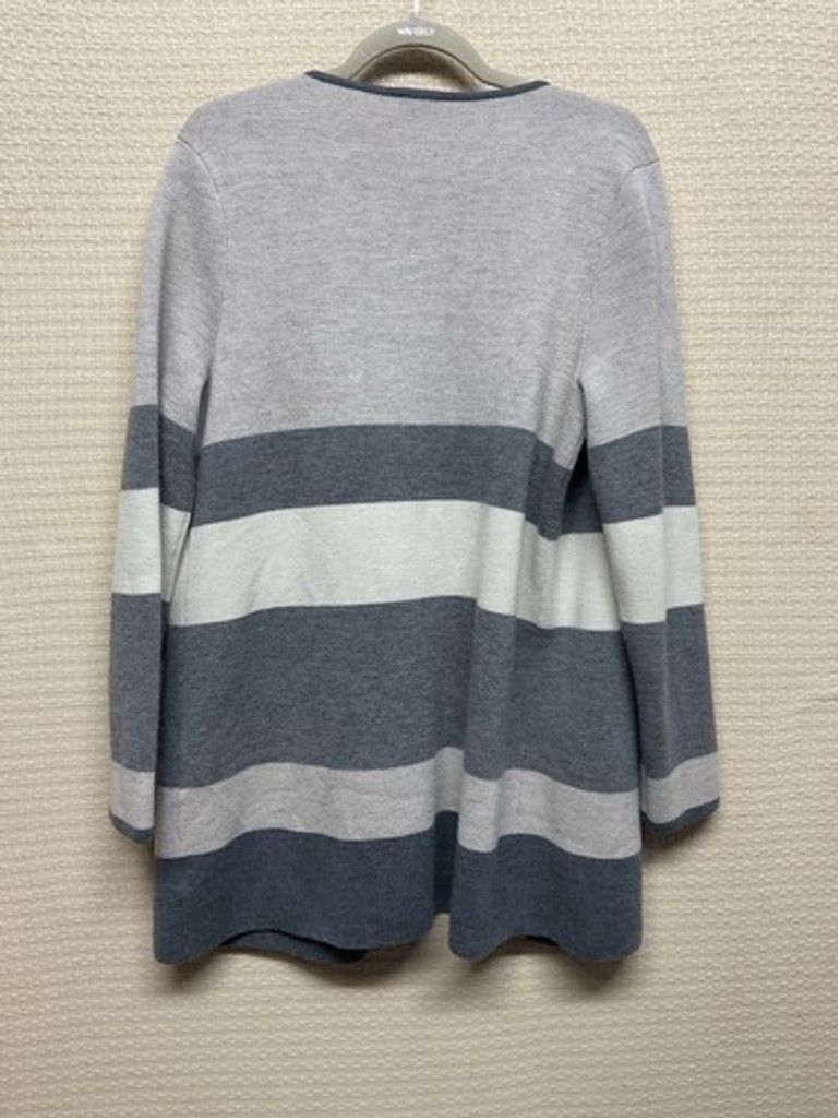 Talbots NWOT Talbots Wool Open Front Cardigan Women Large Tan/Gray Size L / US 10 / IT 46 - 7 Thumbnail