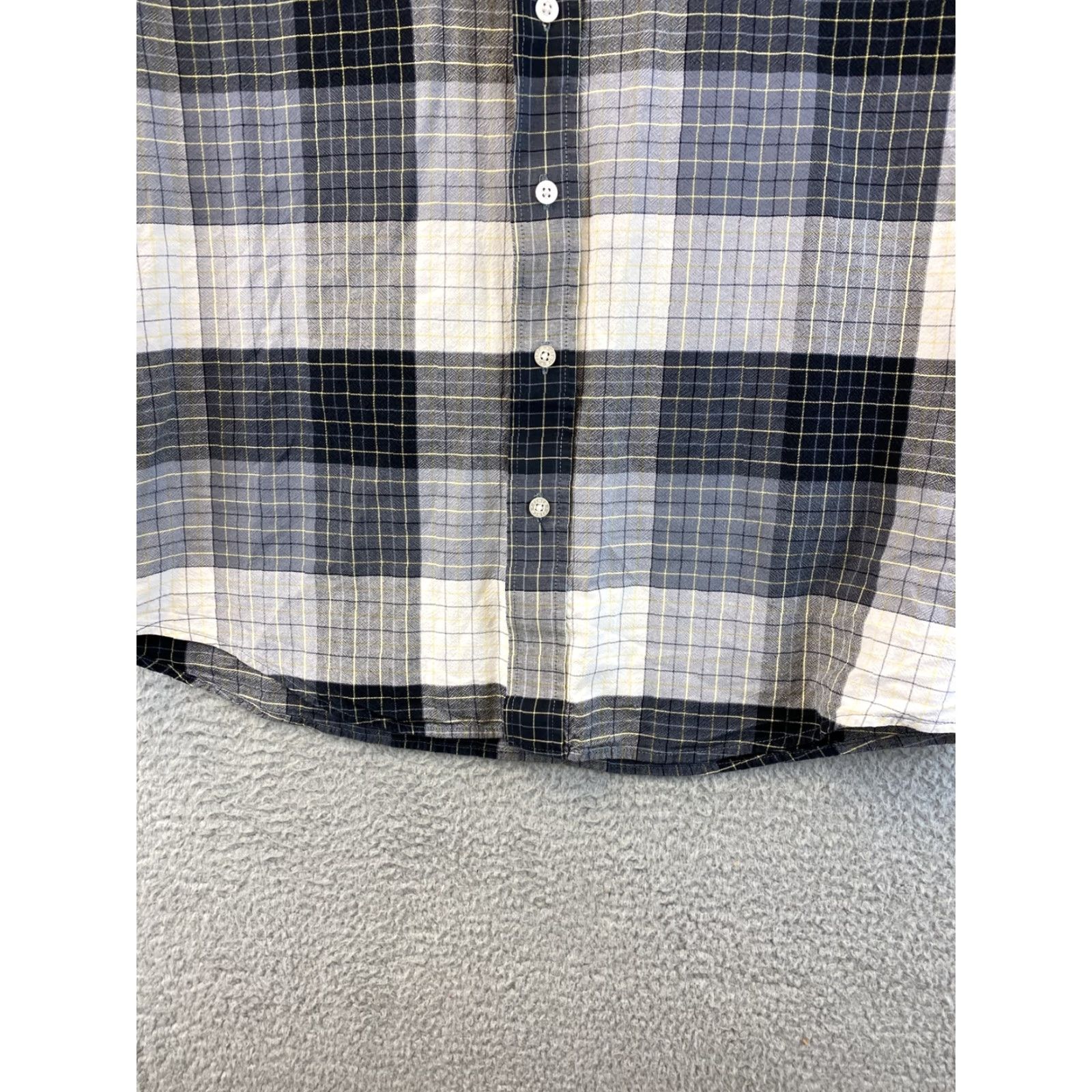 Vintage Cinch Western Gray Plaid Western Oxford Dress Shirt Cowboy Medium/ 74-59 Mens Shirt Button-Up Classic 100% Cotton Long Sleeve Size 40R - 2 Thumbnail