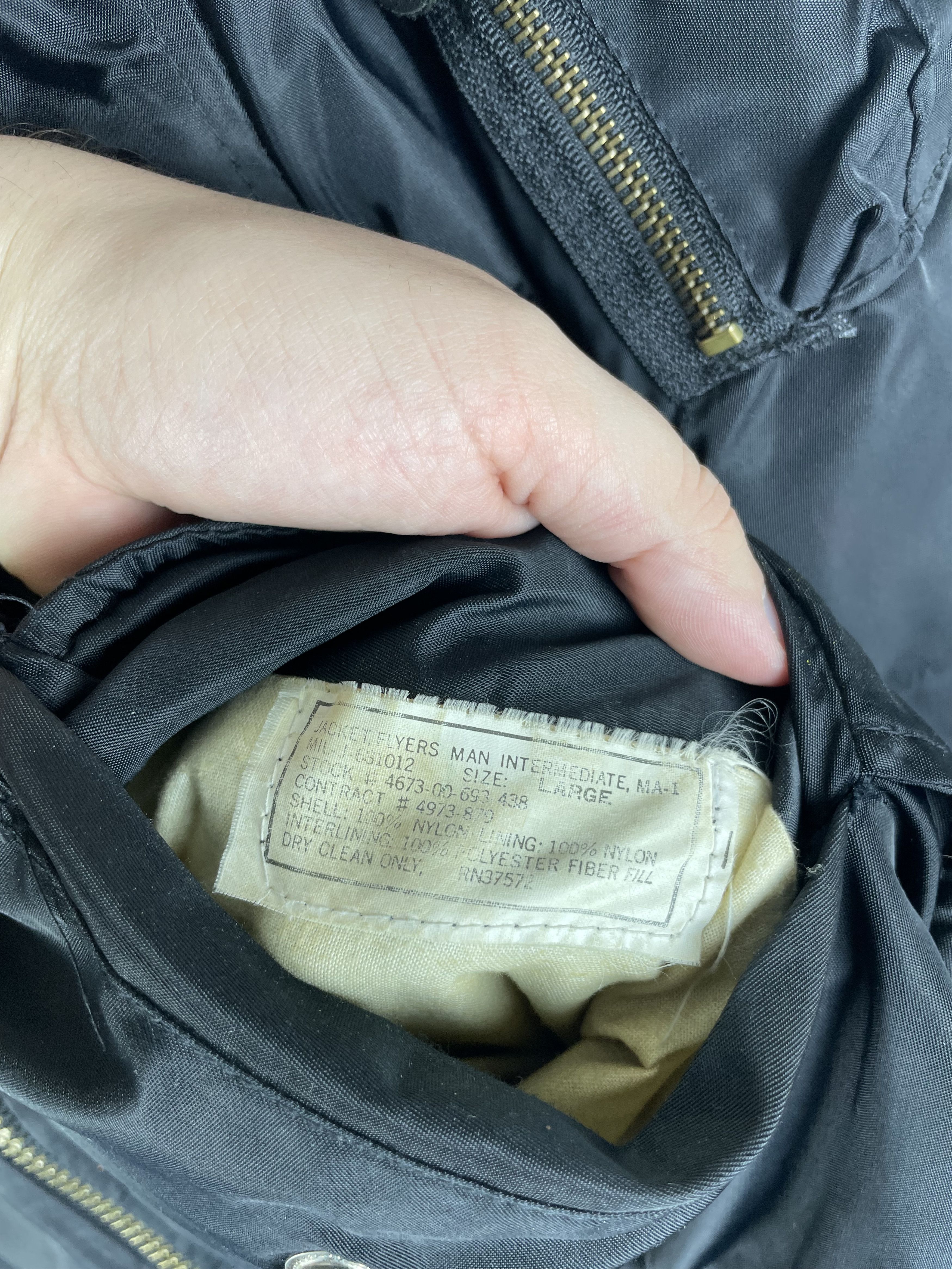 Vintage Faded Security Ma-1 Bomber Jacket Vintage Black Size US L / EU 52-54 / 3 - 6 Thumbnail