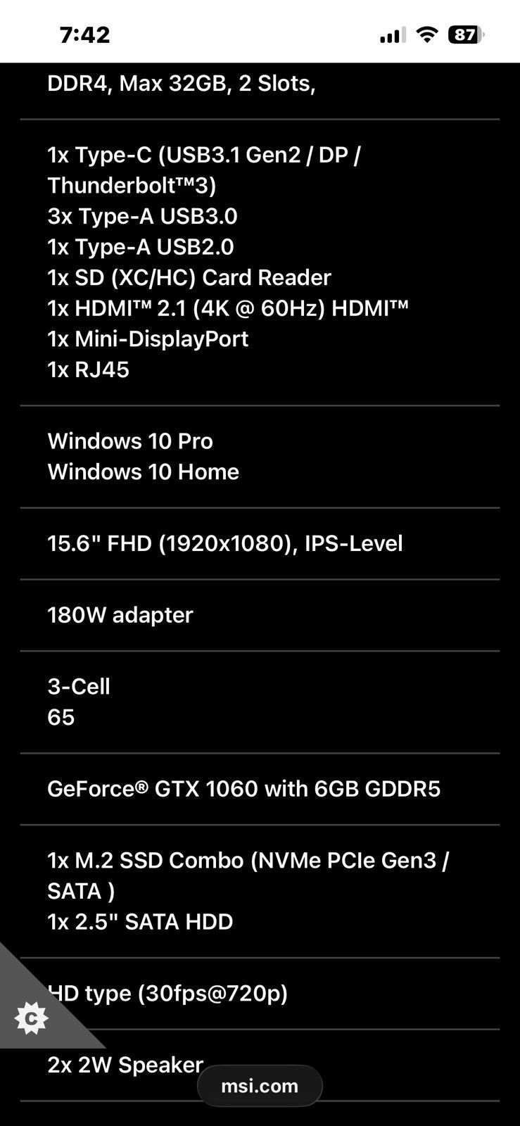 The Game Msi gaming laptop Size ONE SIZE - 4 Thumbnail
