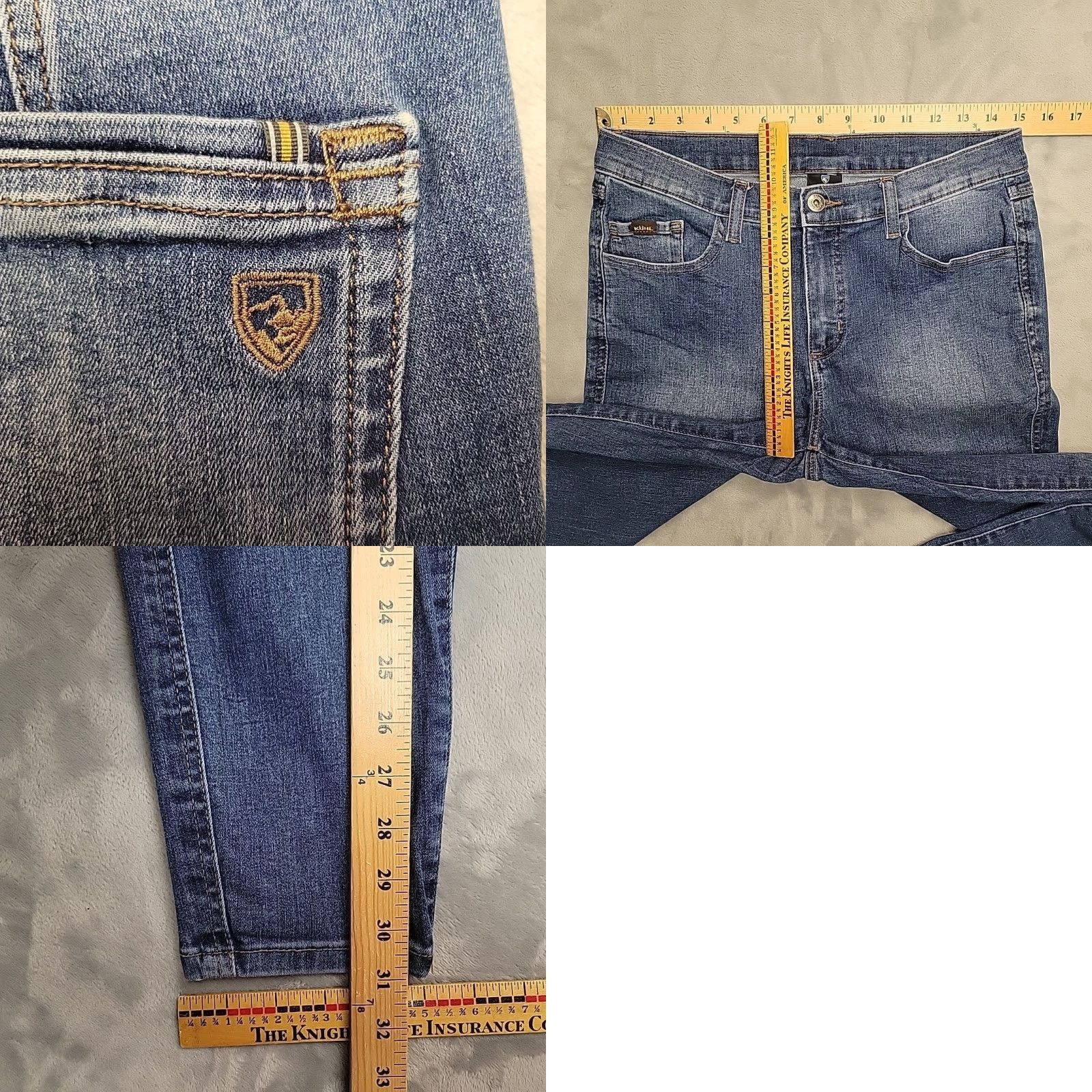 Denime Kuhl Jeans Women 8 Reg Blue Denim Slim Fit Straight Stretch Classic Comfort Shirt Size 30" / US 8 / IT 44 - 8 Thumbnail