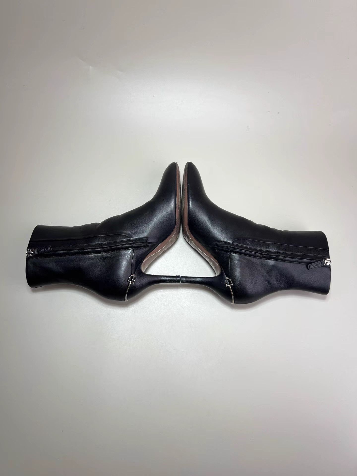 Gucci GUCCI Black Leather Ankle Boots Size US 6.5 / IT 36.5 - 2 Thumbnail