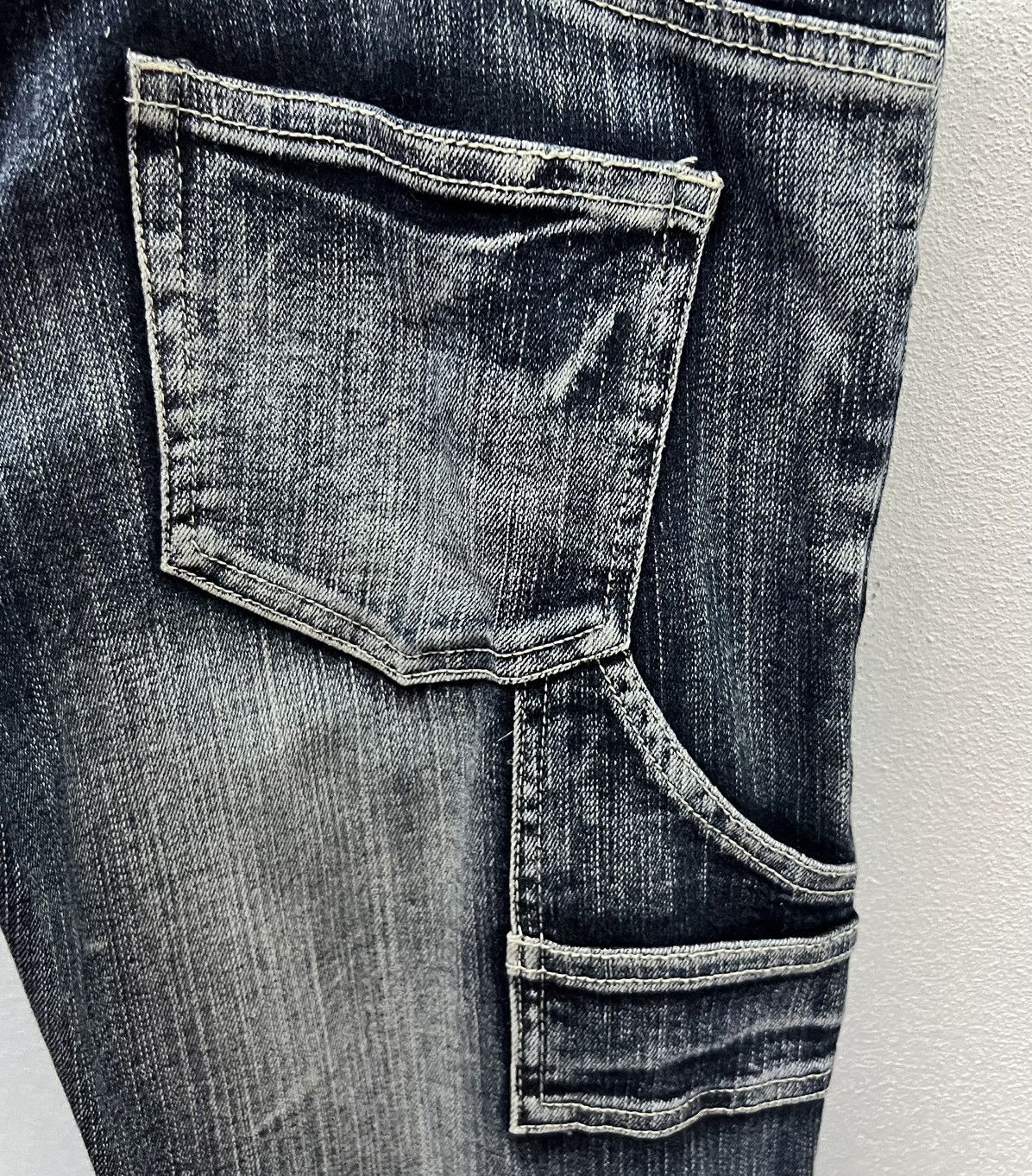 Japanese Brand × Vintage Vintage Y2K Style Distressed Denim Overalls – “Gladys” Brand Size US 32 / EU 48 - 9 Thumbnail