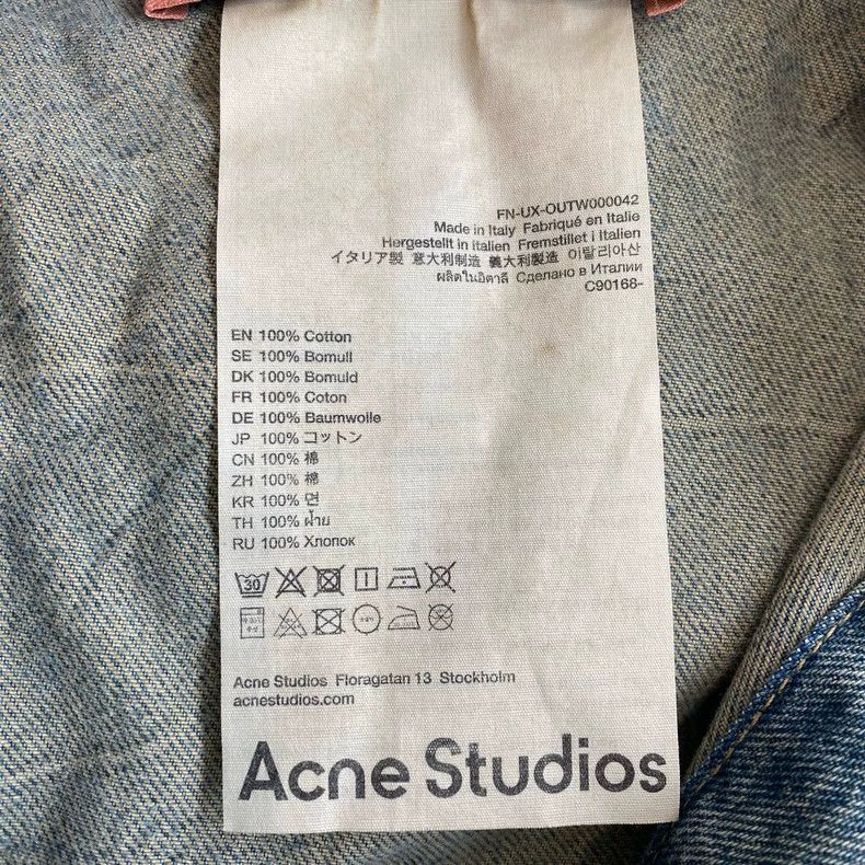 Acne Studios acne studios Loose washed single-breasted denim jacket Size US M / EU 48-50 / 2 - 5 Thumbnail
