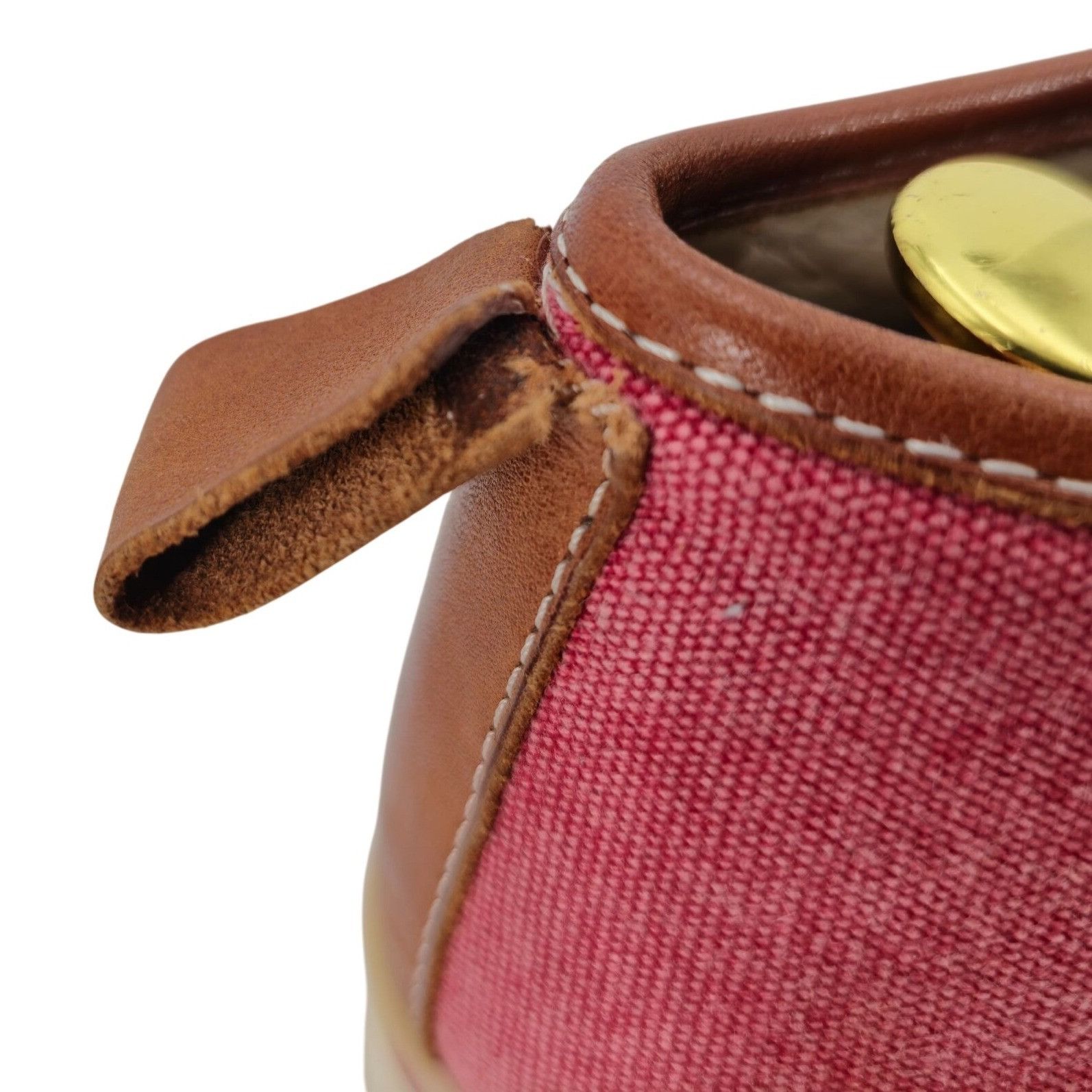Bruno Magli Bruno Magli Italy Burgundy Brown Canvas Leather Mid Sneakers Size US 7 / EU 40 - 10 Thumbnail