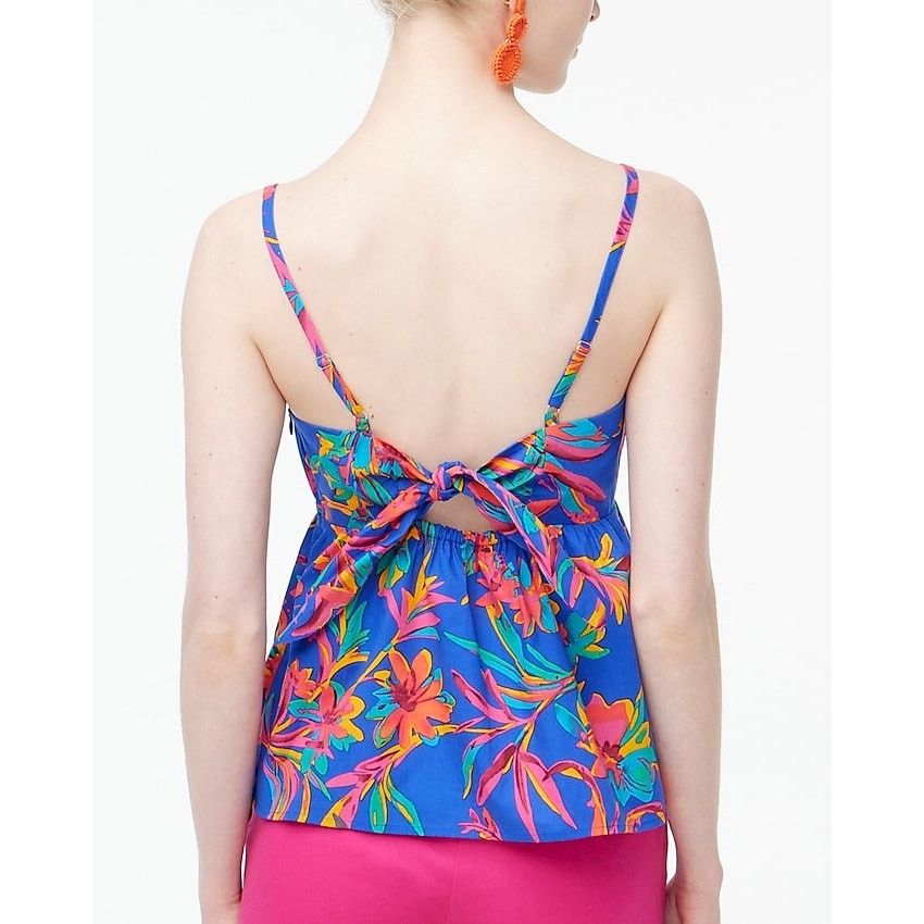 J.Crew J.Crew Factory Tropical Floral Tank Top blue pink size 12 Size XL / US 12-14 / IT 48-50 - 2 Thumbnail