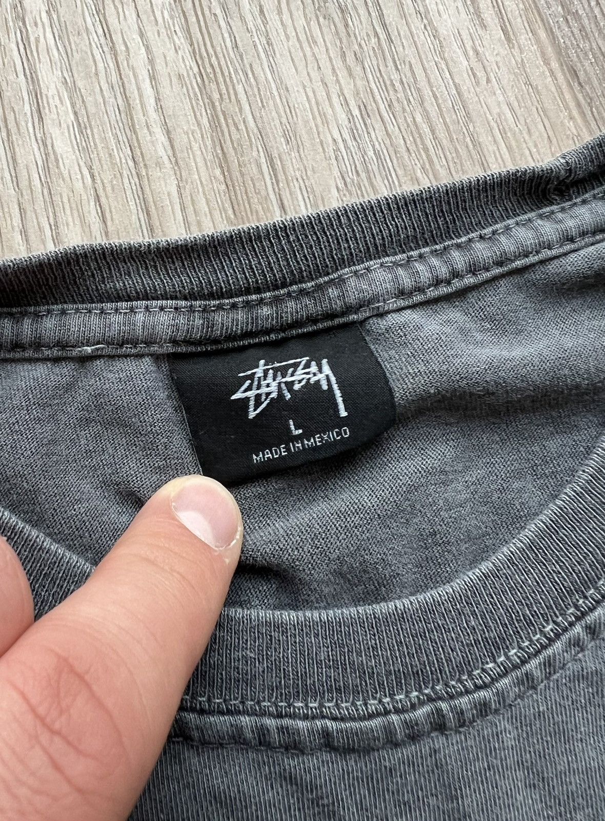 Stussy × Vintage Vintage Stussy Washed Dray Long Sleeve Back Big Logo Size US L / EU 52-54 / 3 - 8 Thumbnail
