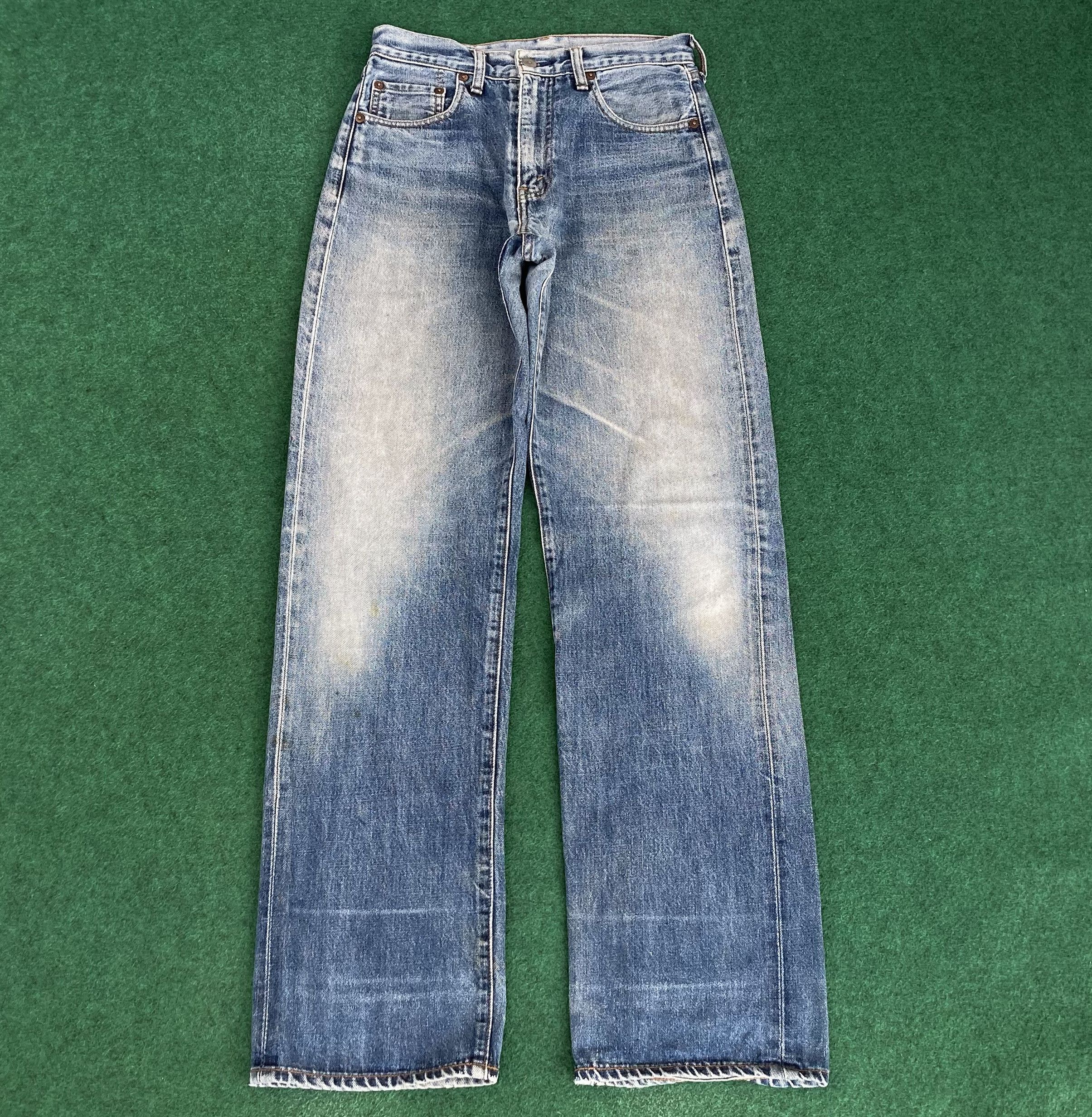 Levi's 28x33.5 Vtg Levis 504z Japan Big E Redline Selvedge Jeans Size US 28 / EU 44 - 3 Thumbnail