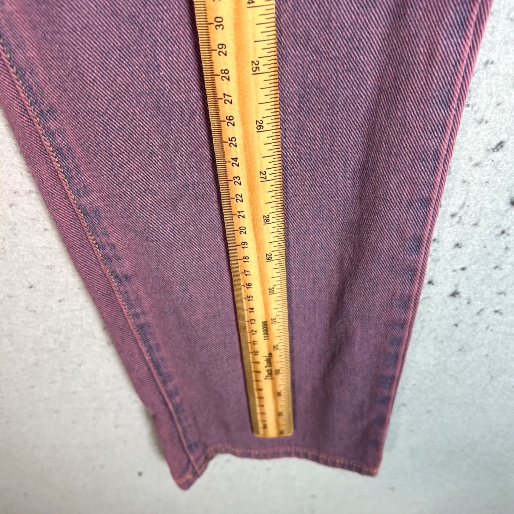 Pacsun PacSun Womens Denim Jeans High-Waisted Purple 29 Inseam 27 Cotton Straight Leg Adult Womens Size 29 Purple Vintage/90s Theme Mens Womens Girls? Size 29" - 7 Thumbnail