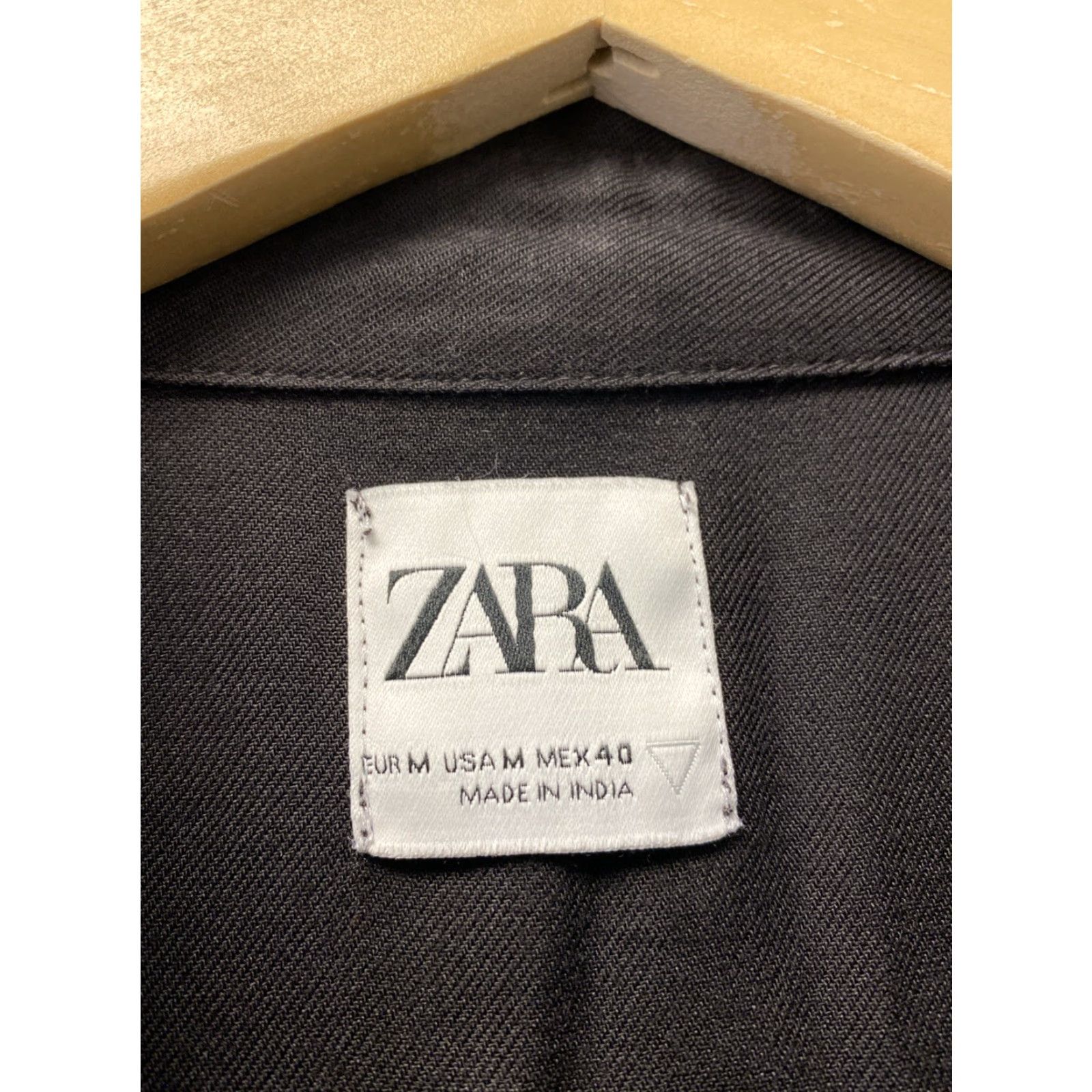 Zara ZARA Man Button Shirt Men’s M Black Crochet Slim Embroidered Metallic Embroidery Button-Up Shirt Mens Size US M / EU 48-50 / 2 - 5 Thumbnail