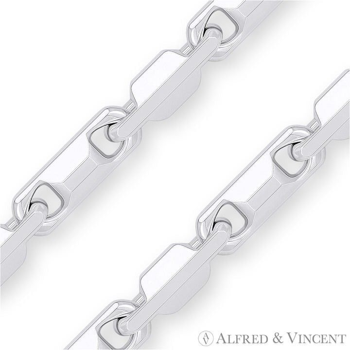 Other 3.5mm Heshe Bar Link Chain Necklace in .925 Sterling Silver Size ONE SIZE - 2 Thumbnail