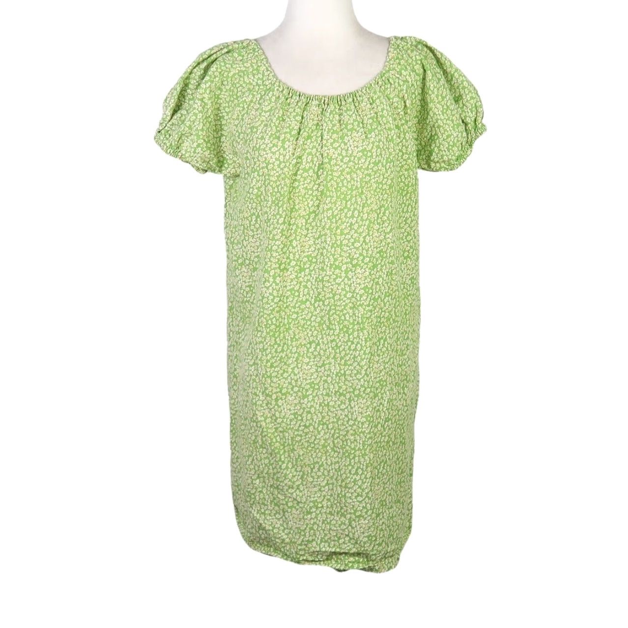 Vintage VINTAGE 70s green and yellow calico floral mini dress S Size S / US 4 / IT 40 - 2 Thumbnail