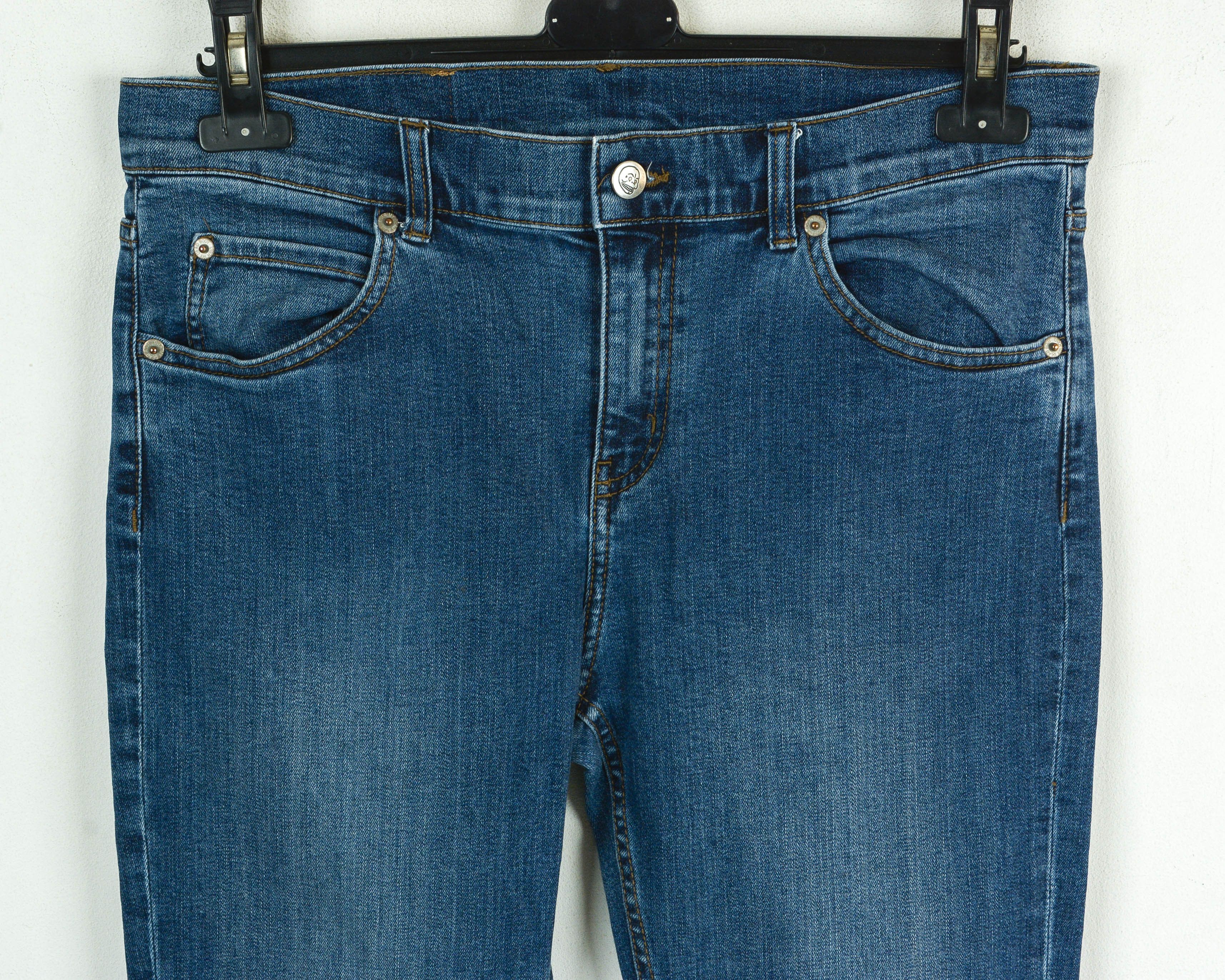 Cheap Monday Tight Pure Blue Mens W33 L32 Slim Skinny Jeans Denim Pants Size US 33 - 2 Thumbnail