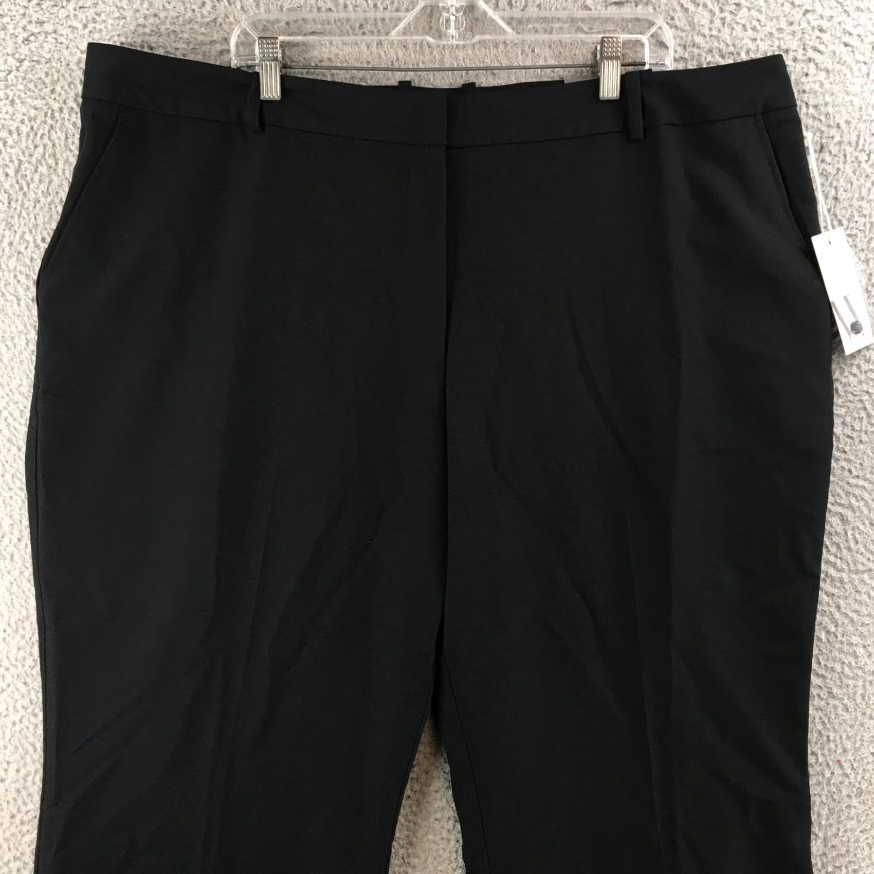 Worthington Worthington Trouser High Rise Wide-Leg Dress Pants Womens 22W Short Black NEW Size 40" / US 18 - 2 Thumbnail