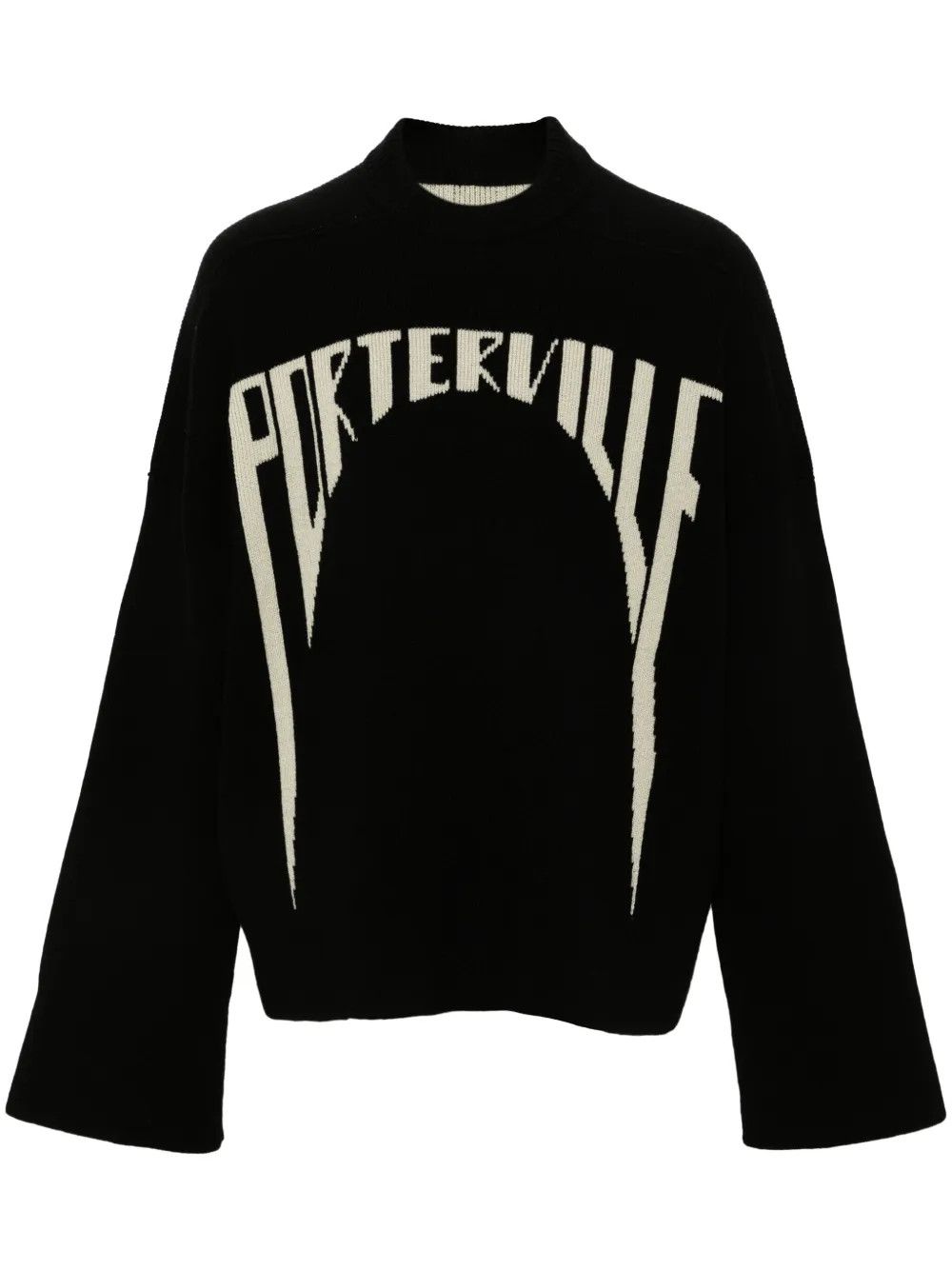 Rick Owens o1y0126 Crewneck Sweater in Black/White Size XS / US 0-2 / IT 36-38 - 1 Thumbnail