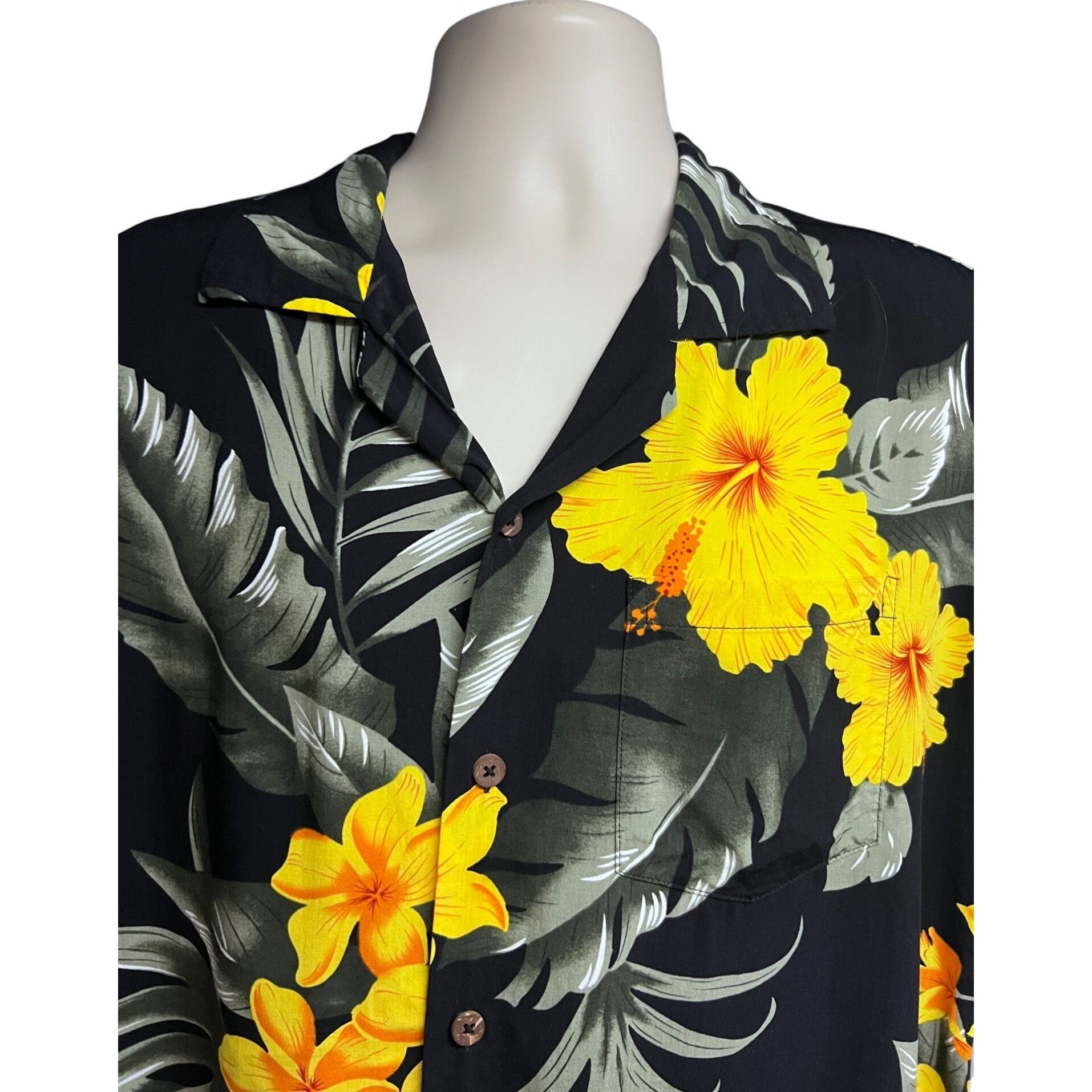 Vintage Favant Mens Vintage Floral Black Hawaiian Aloha Button Up Sh Size US L / EU 52-54 / 3 - 4 Thumbnail