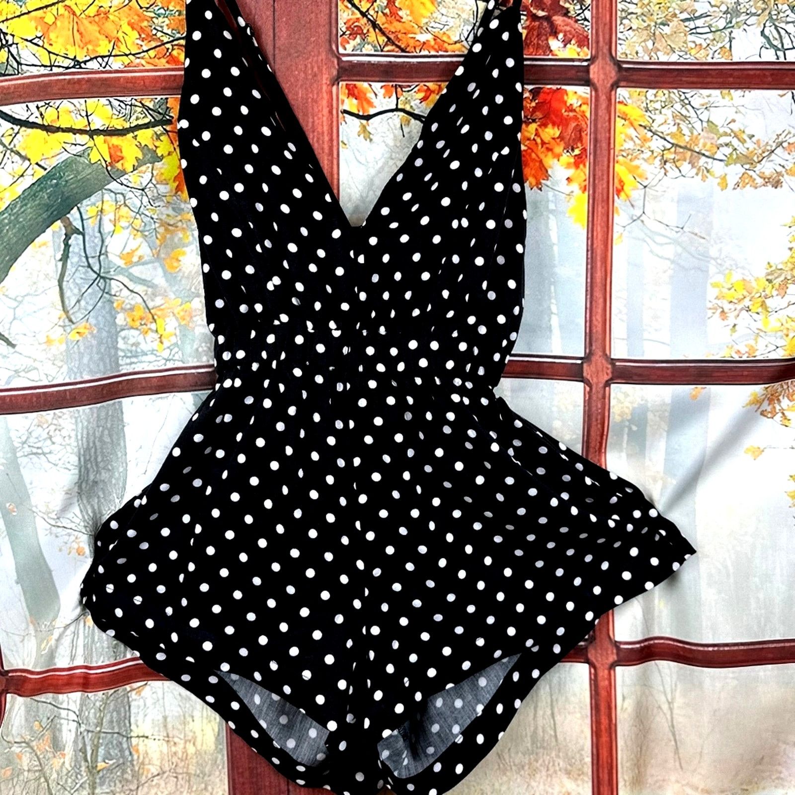 Other Open Back Millau Polka Dot Romper - Black/White - size S Size 27" / US 4 / IT 40 - 5 Thumbnail