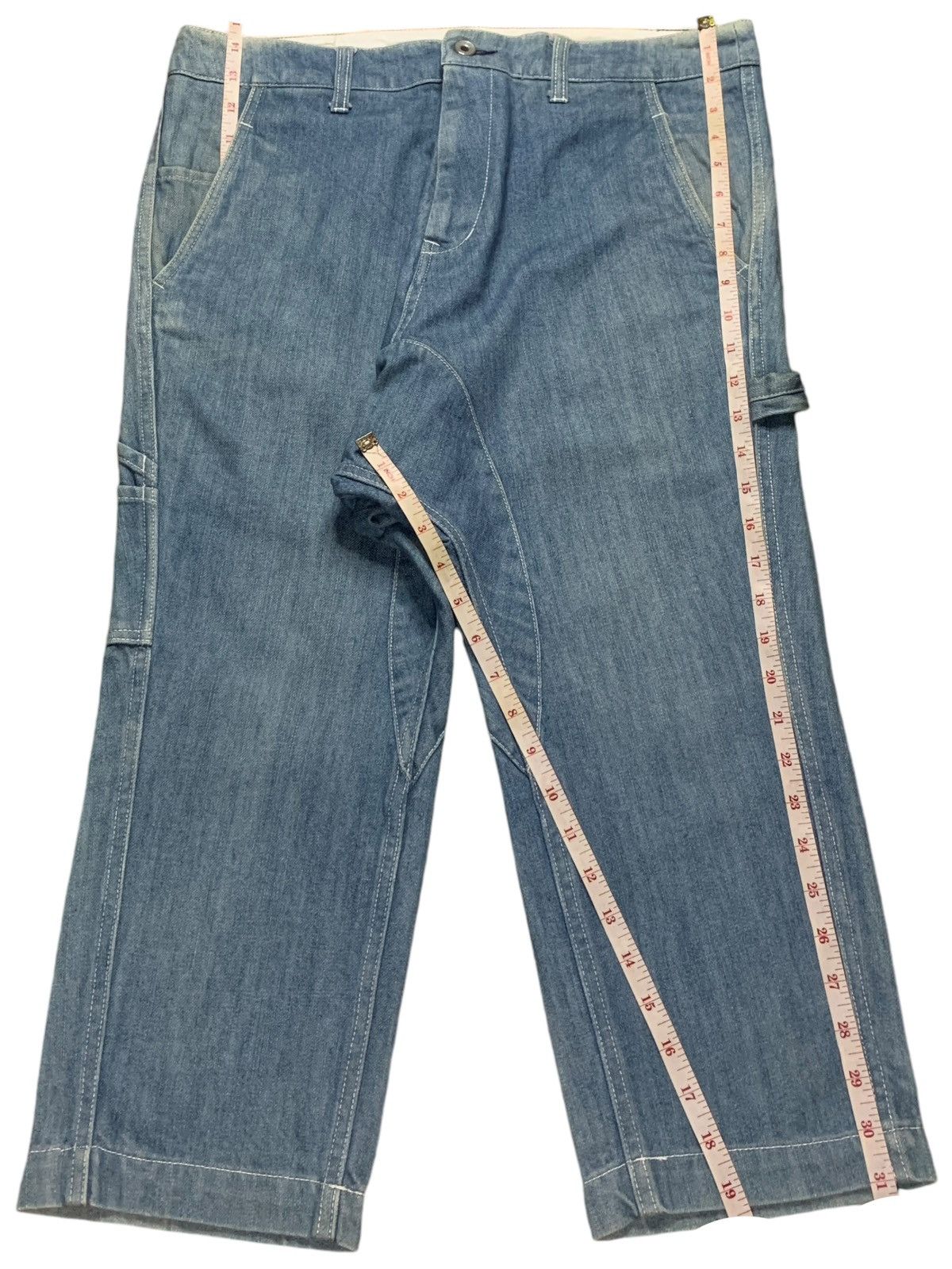 Japanese Brand × NANO universe SALES🔥Vintage Nano Universe Cinch Carpenter Jean Shorts Size US 34 / EU 50 - 13 Thumbnail