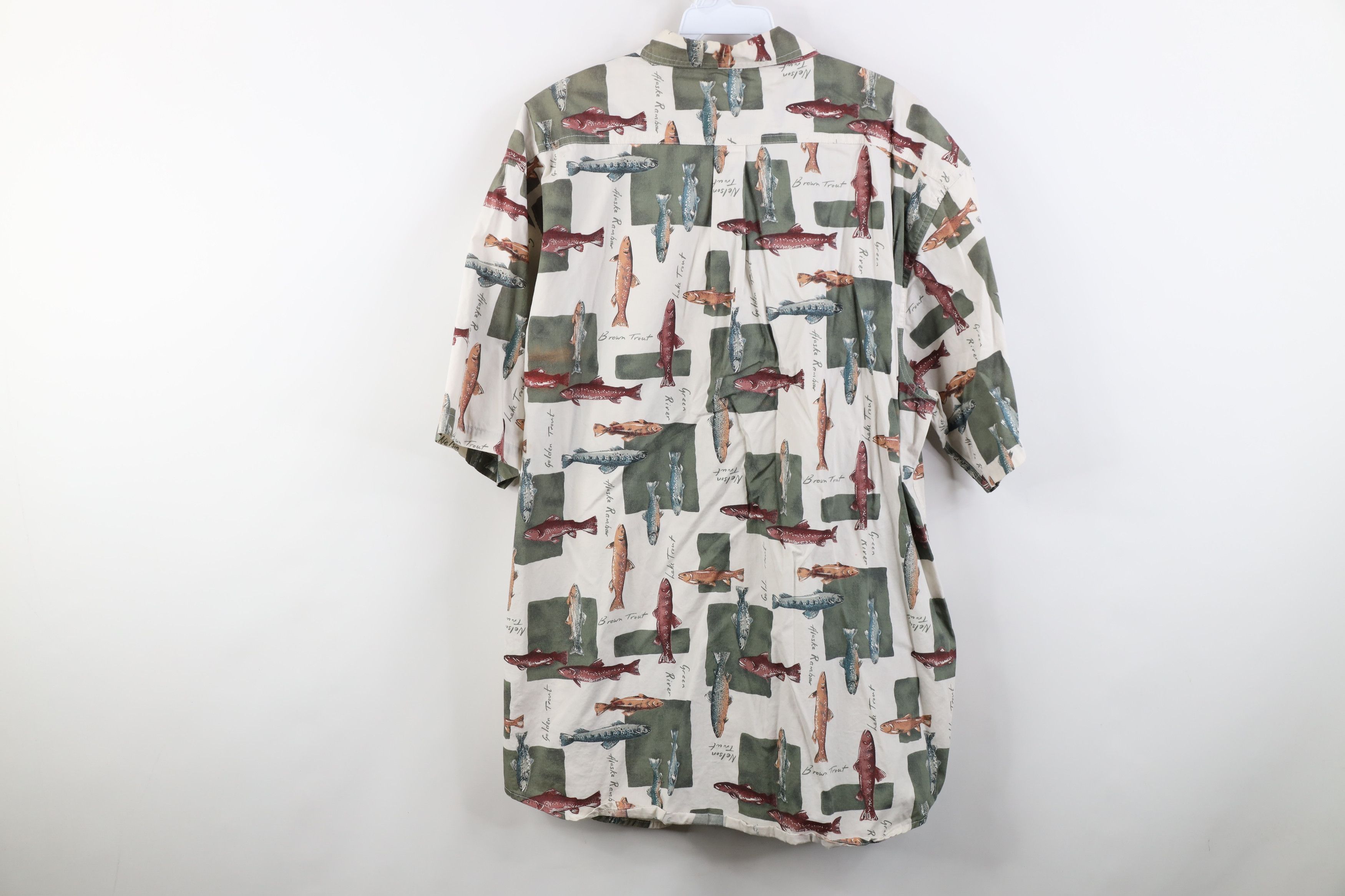 Vintage Vintage 90s Streetwear Over Print Short Sleeve Button Shirt Size US XL / EU 56 / 4 - 10 Thumbnail