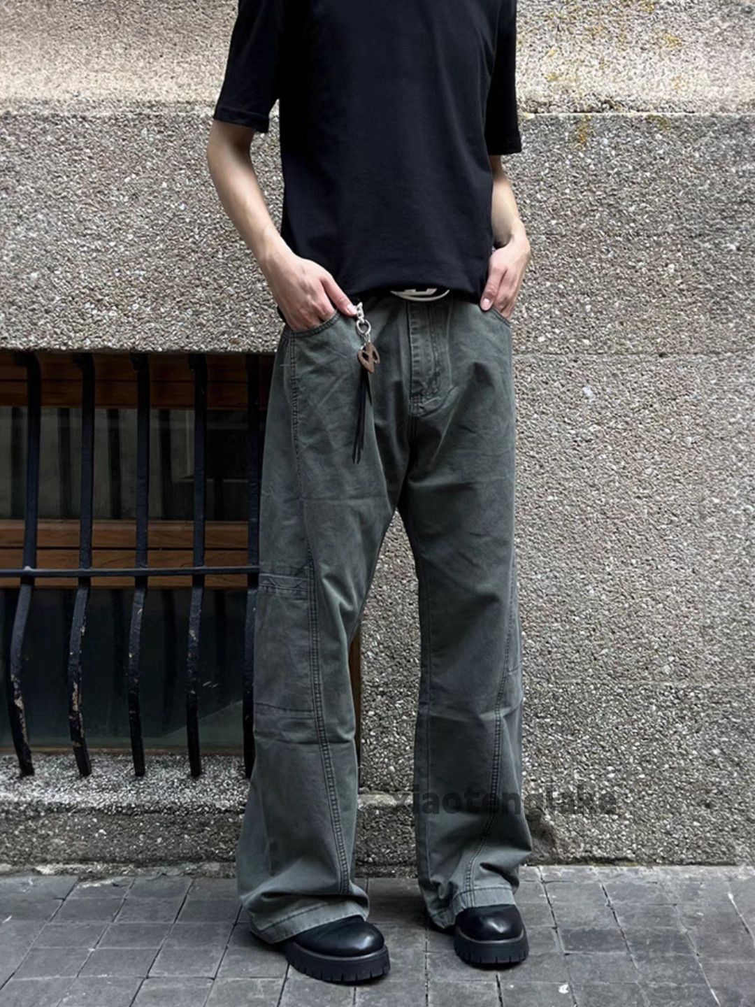 Designer × Japanese Brand × Vintage washed faded cleanfit yuppie work carpenter cargo pants Size US 32 / EU 48 - 1 Thumbnail