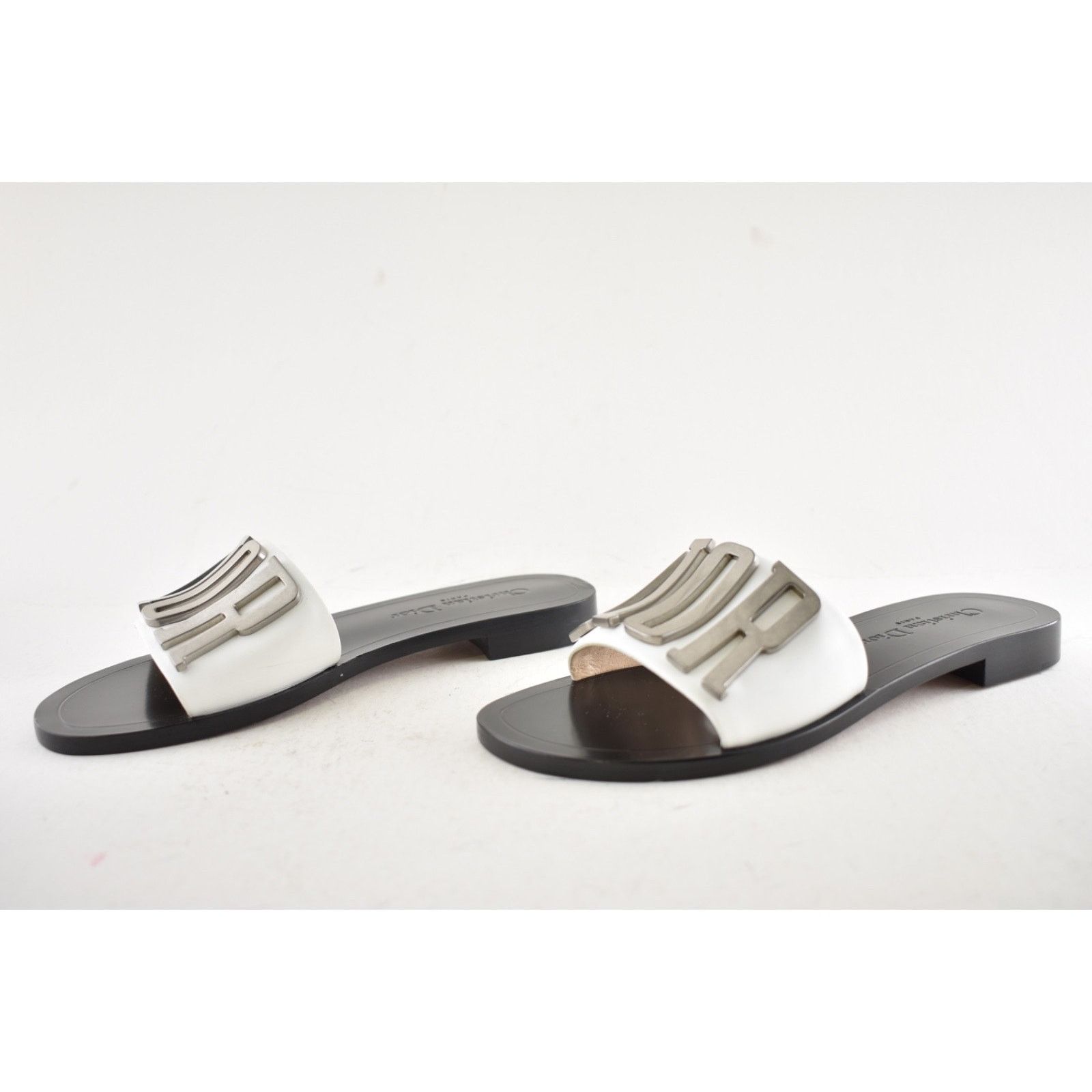 Dior Christian Dior Diorevolution White Silver Metal Logo Slide Size US 6.5 / IT 36.5 - 11 Thumbnail