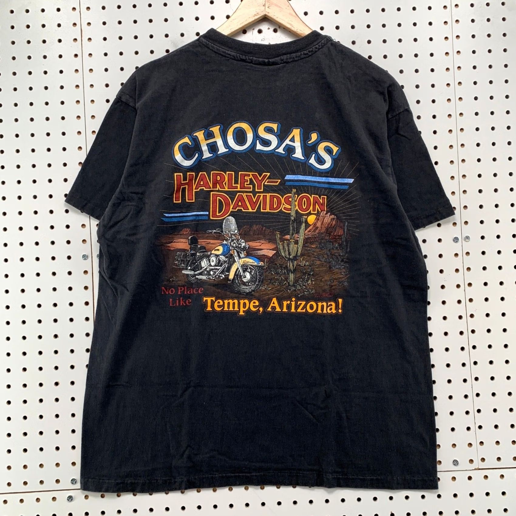 Harley Davidson VINTAGE Harley-Davidson T Shirt Men XL Black Cruisin 90s Tempe Arizona USA Mens Size US XL / EU 56 / 4 - 4 Thumbnail