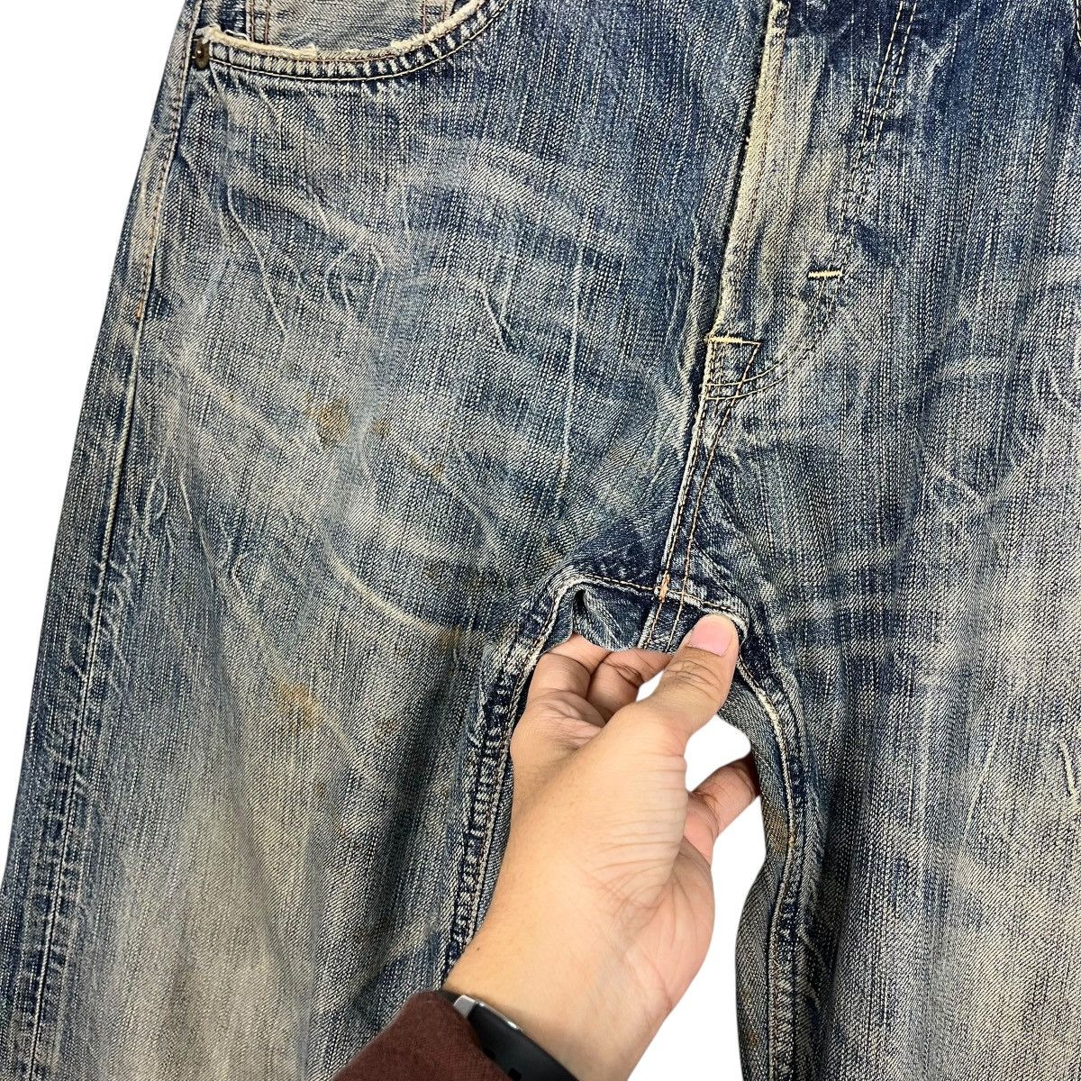Edwin Vintage Edwin Distressed Denim Jeans Size US 34 / EU 50 - 13 Thumbnail