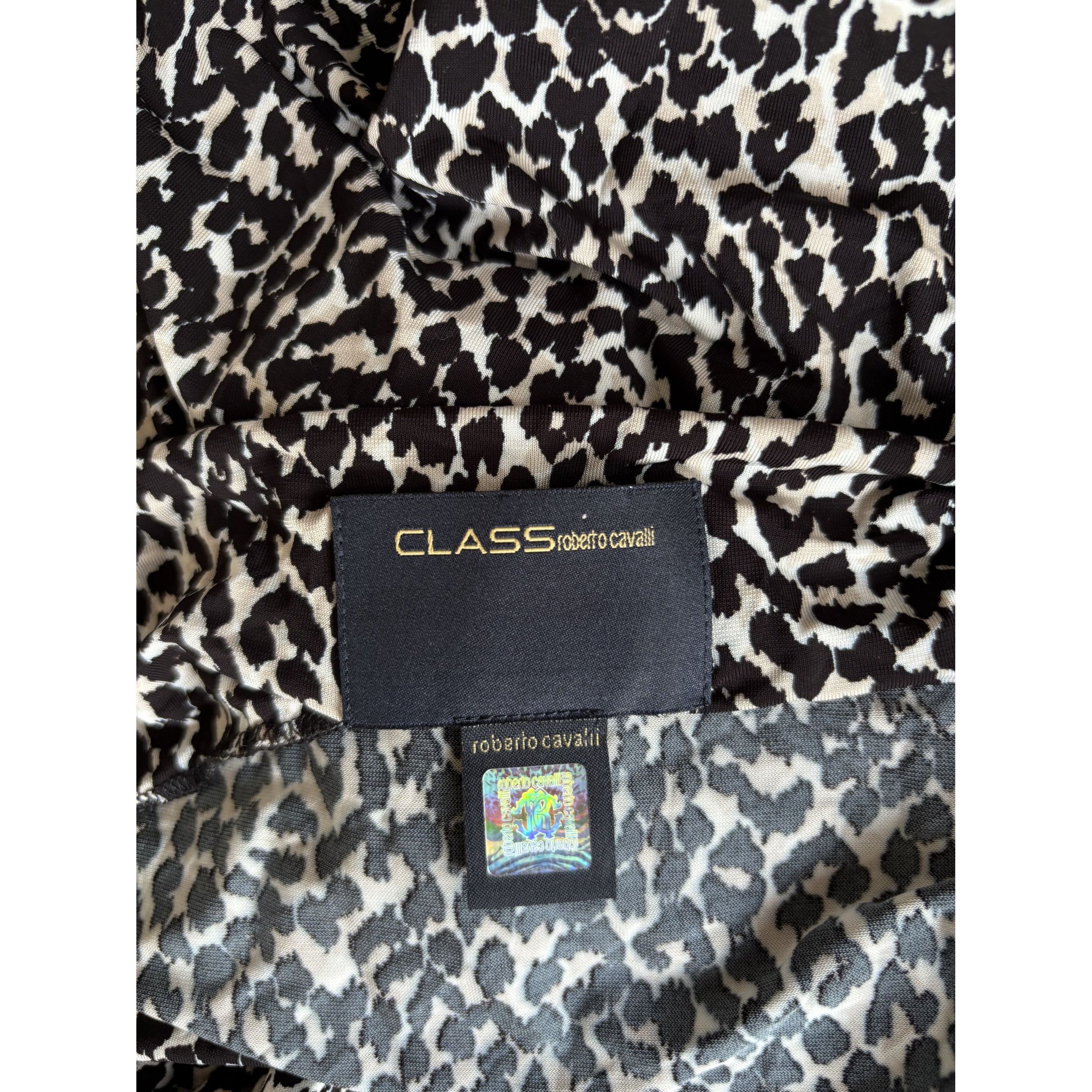 Cavalli Class Stretch Leopard Print Top by Class Cavalli – Size XL (fits M Size XL / US 12-14 / IT 48-50 - 9 Thumbnail