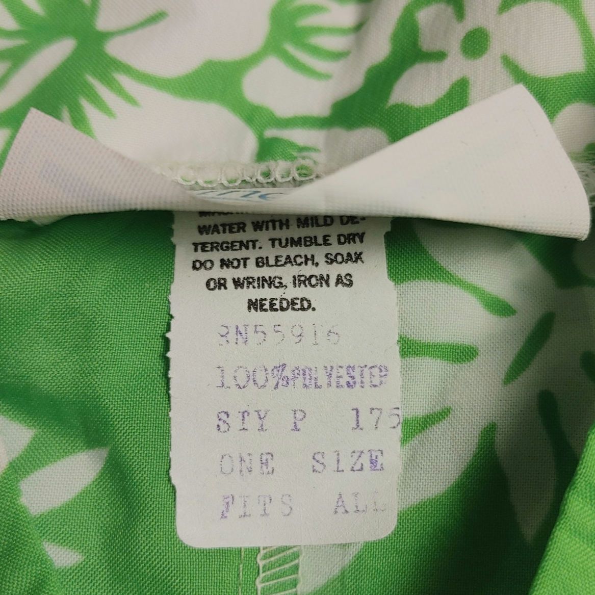 Other Resort Line Hawaii OS Green Palm Leaf Butterfly Sleeve Blous Size ONE SIZE - 4 Thumbnail